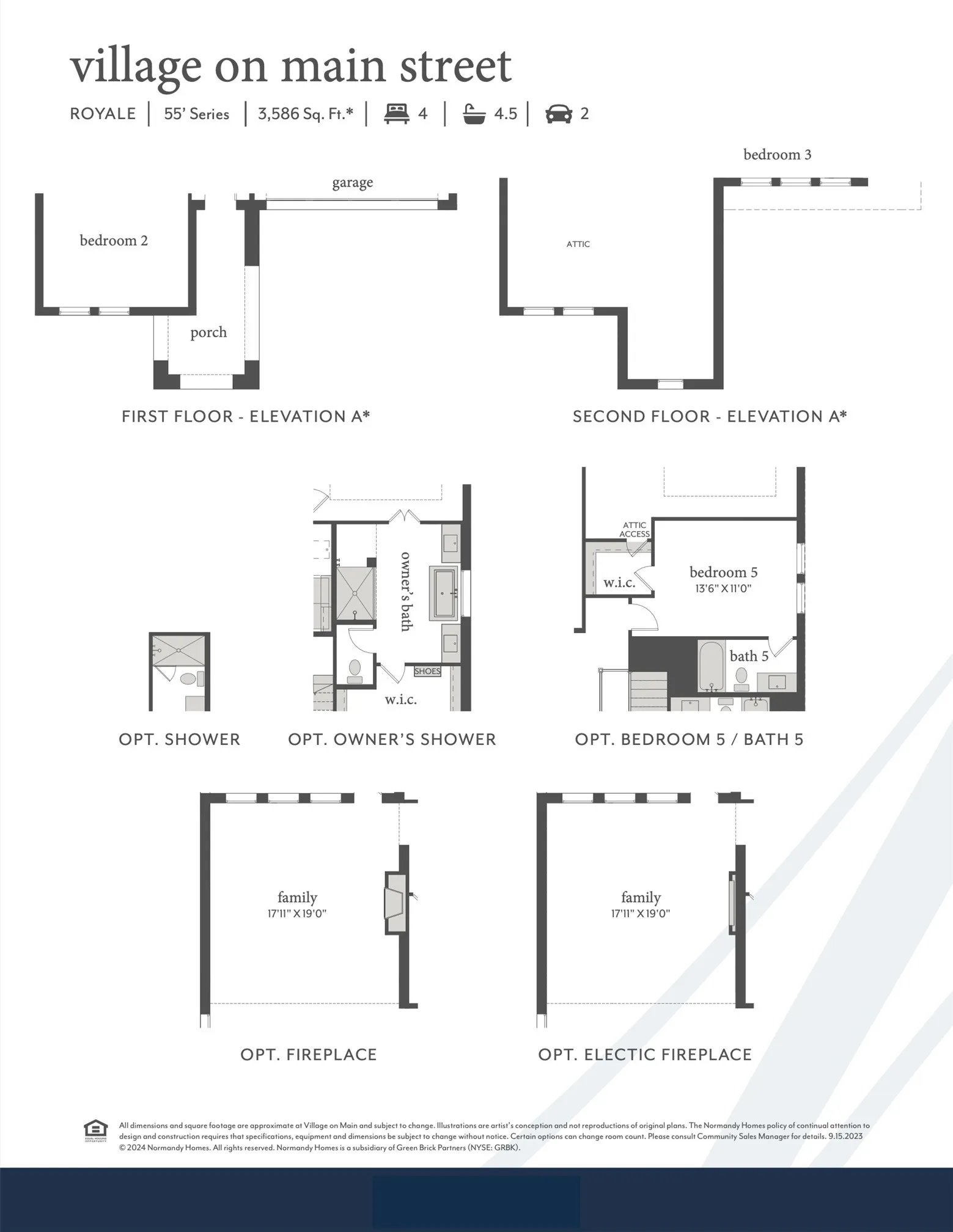 This fantastic home features elevation C, optional shower for bath 2, optional electric fireplace plus so much more!