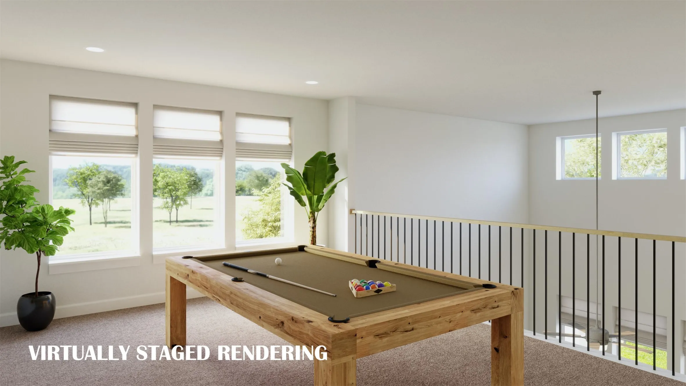 Light, bright and airy, the fun times never end in this over the top game room!  VIRTUALLY STAGED RENDERING