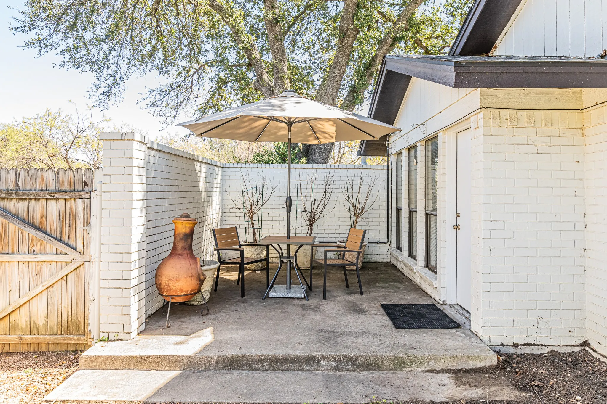 Private patio off primary bedroom