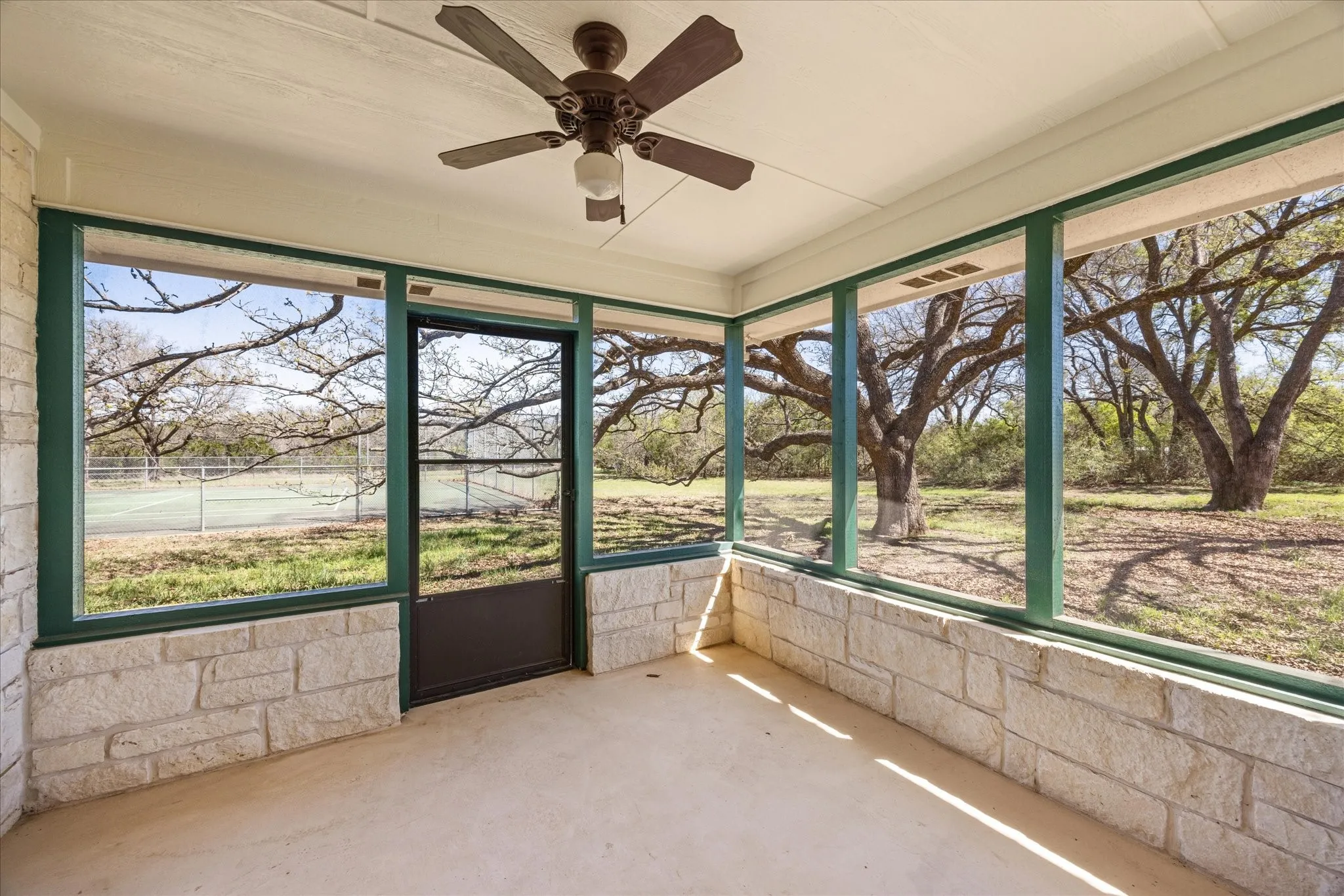 This is really more of a morning coffee on the screened in porch off the primary bedroom.