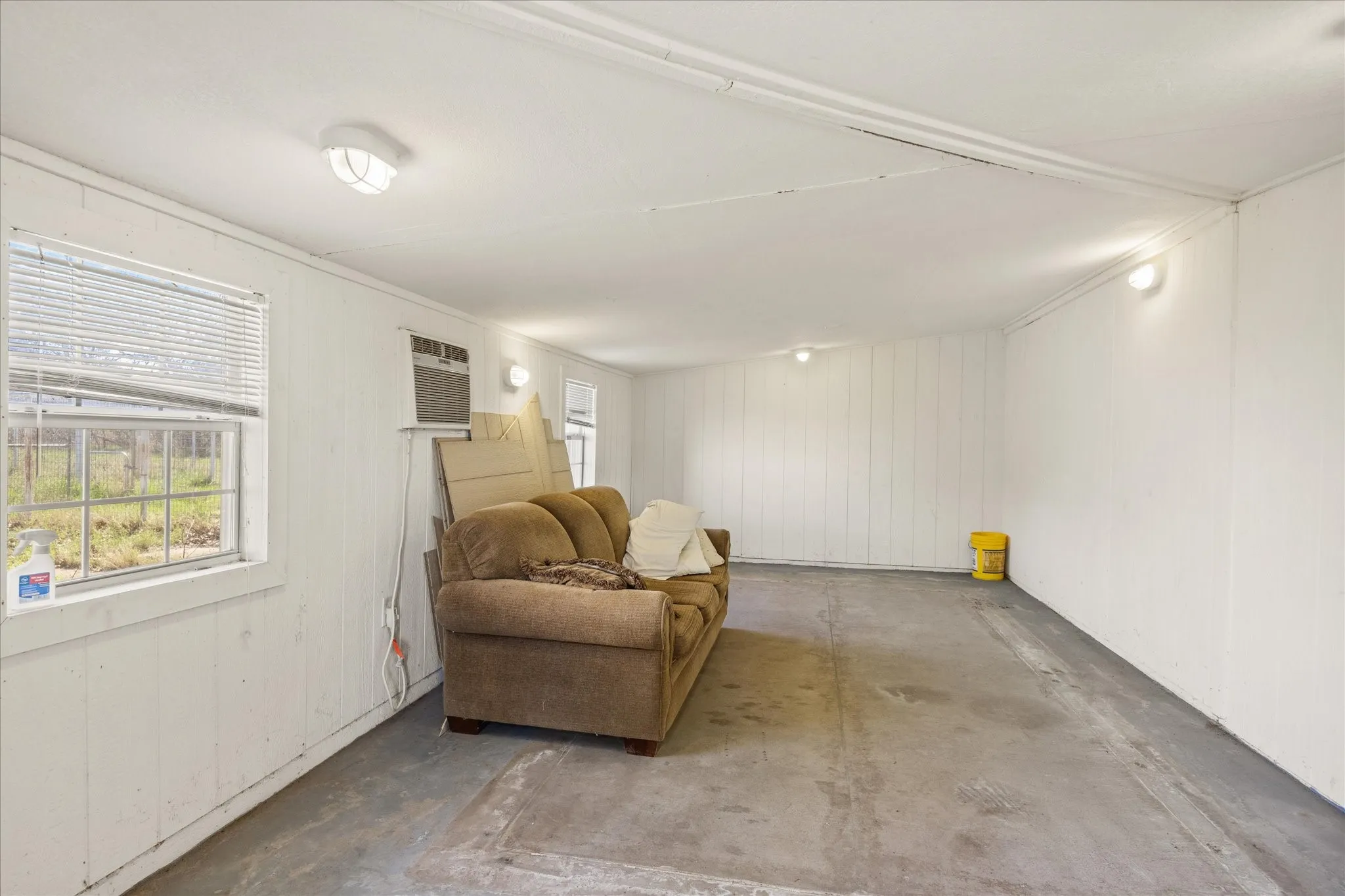 This room originally built for an exercise room and has a window unit.