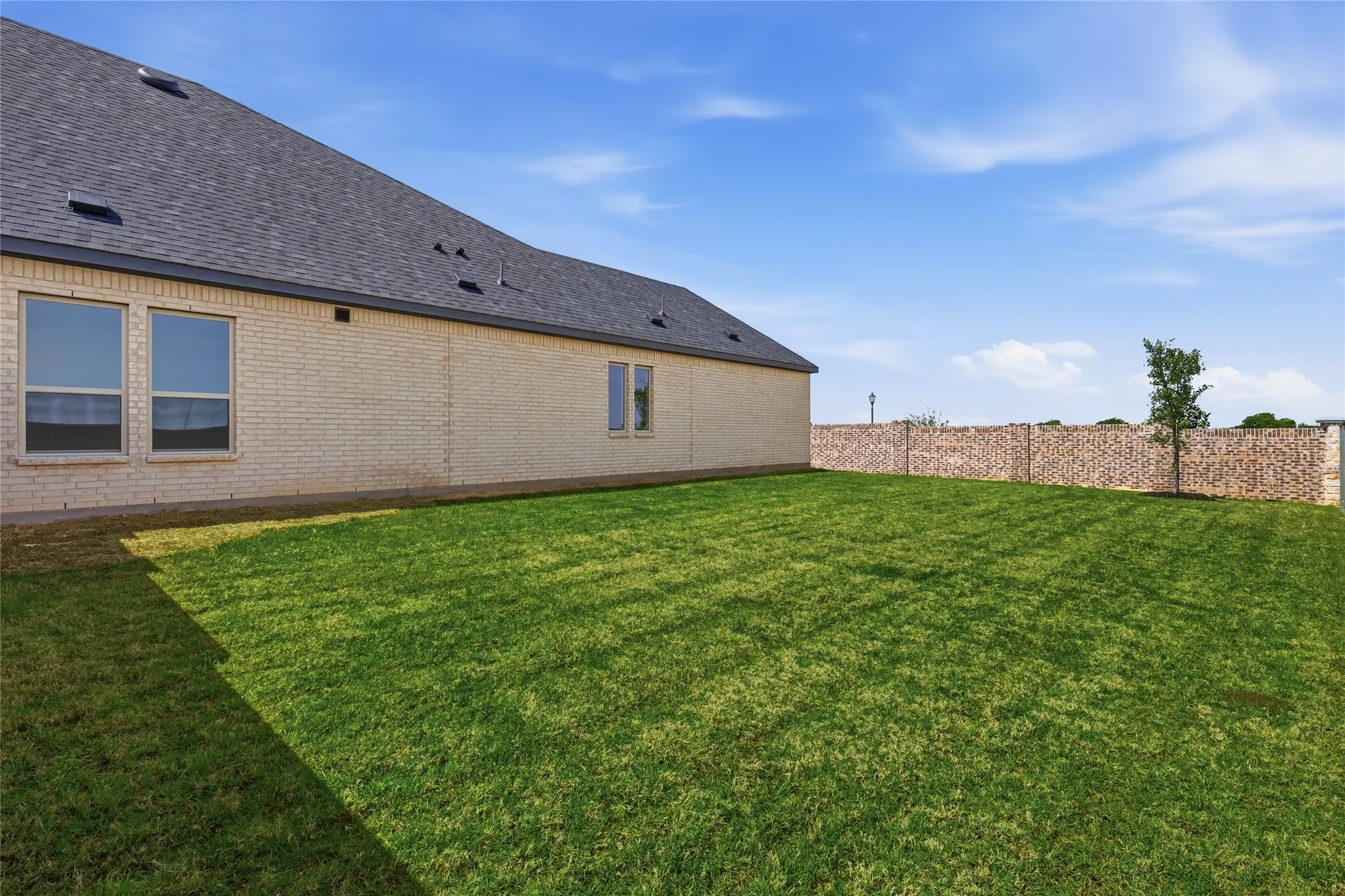 View of fenced yard