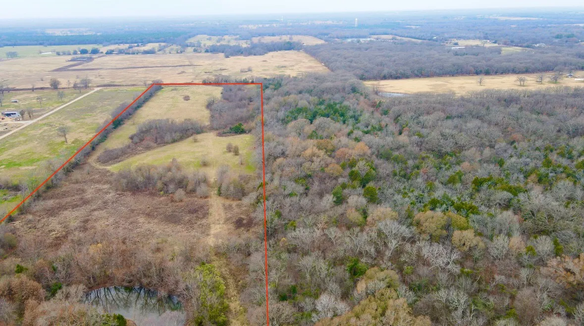 Aerial view with a rural view