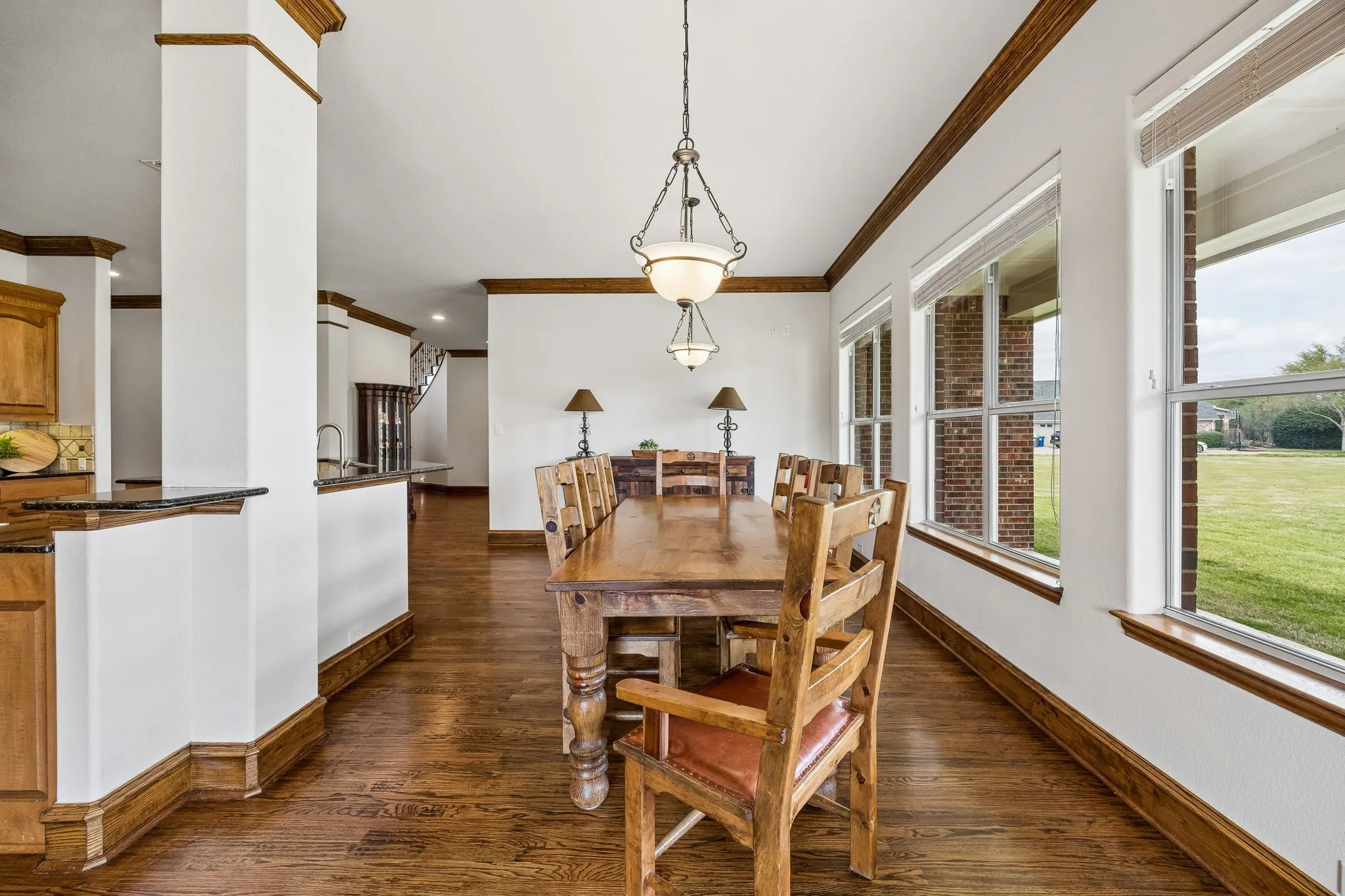 Oversized eating nook in kitchen