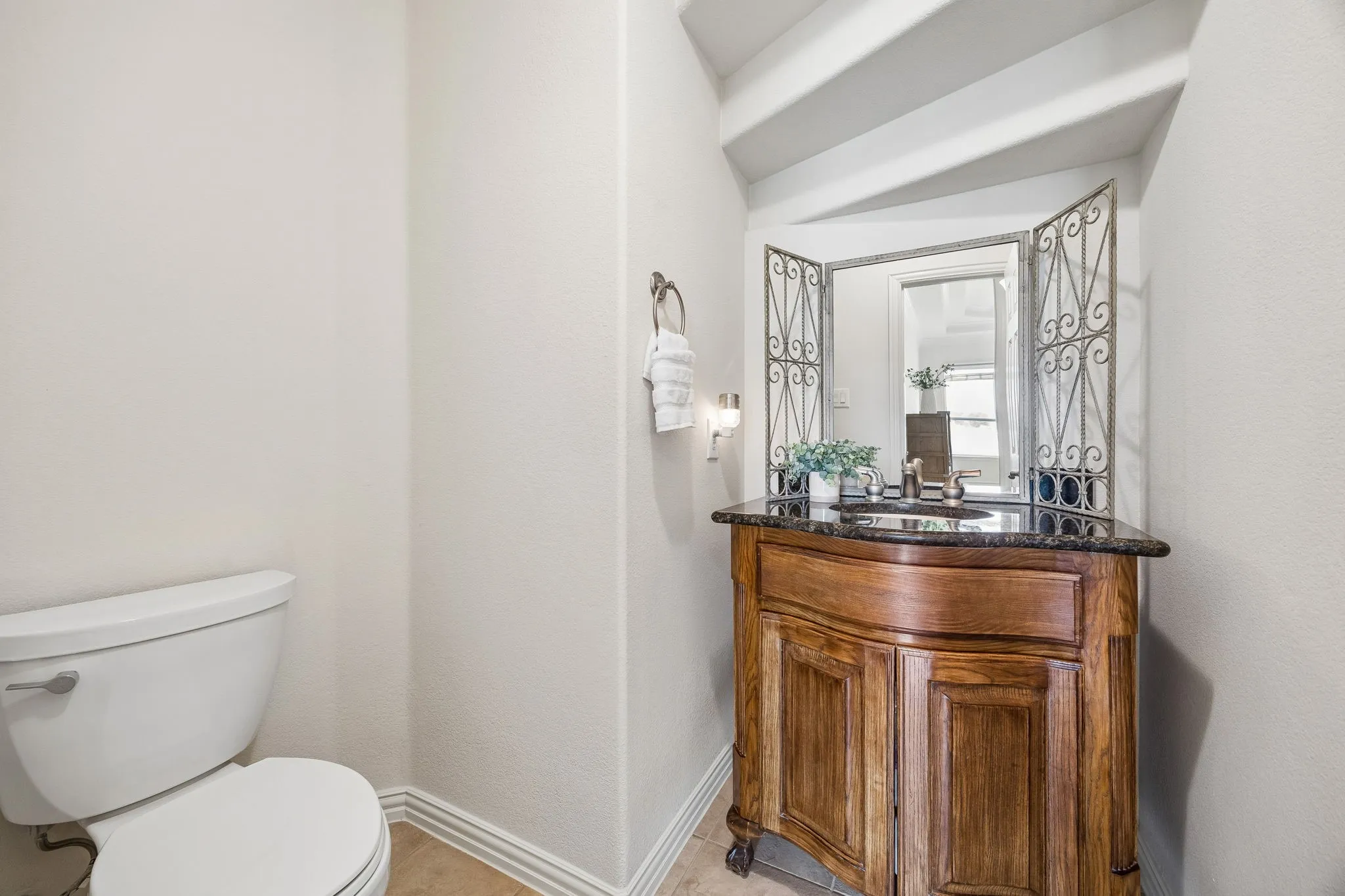 Half bath downstairs for guests