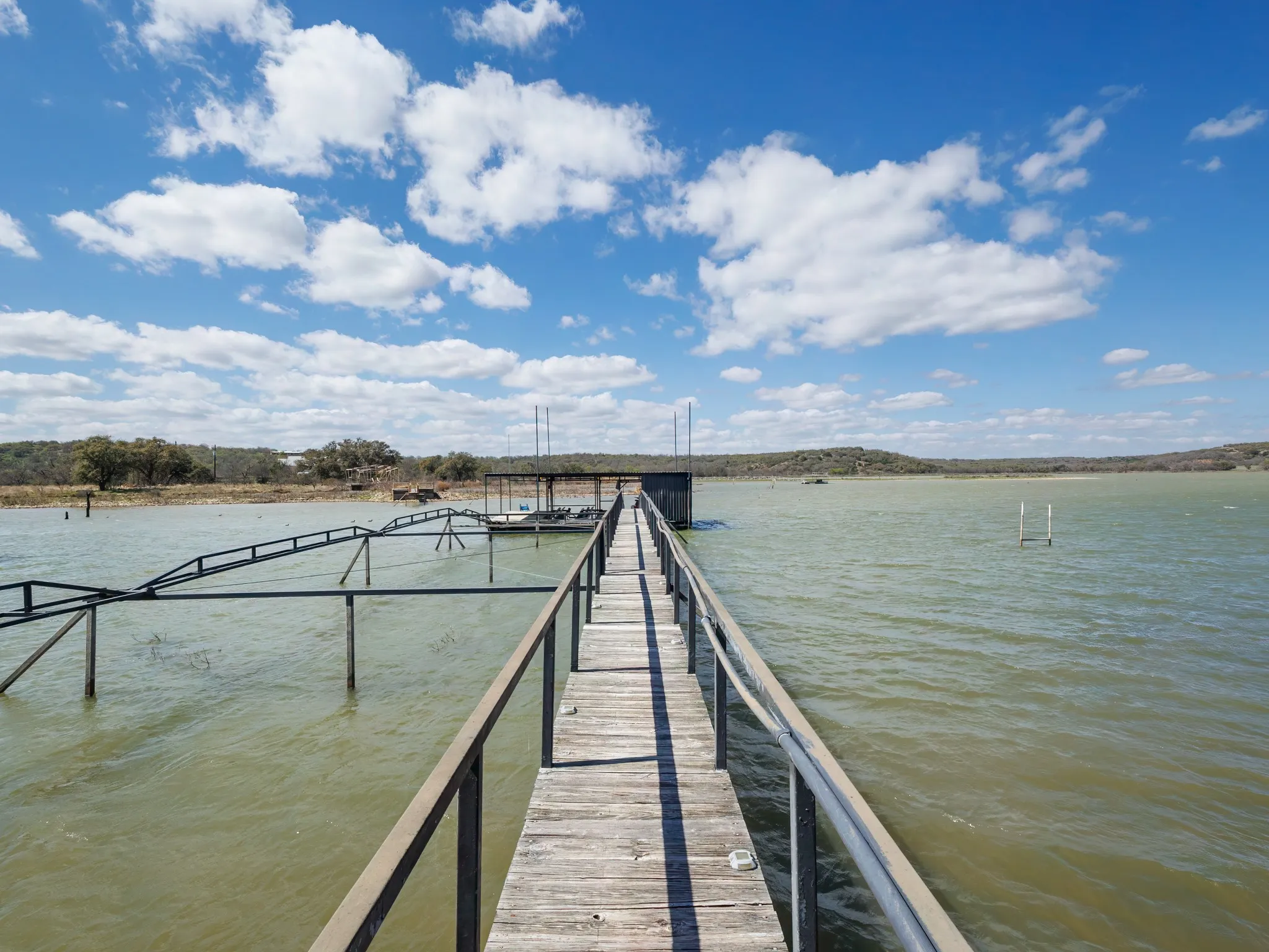 Dock with a water view
