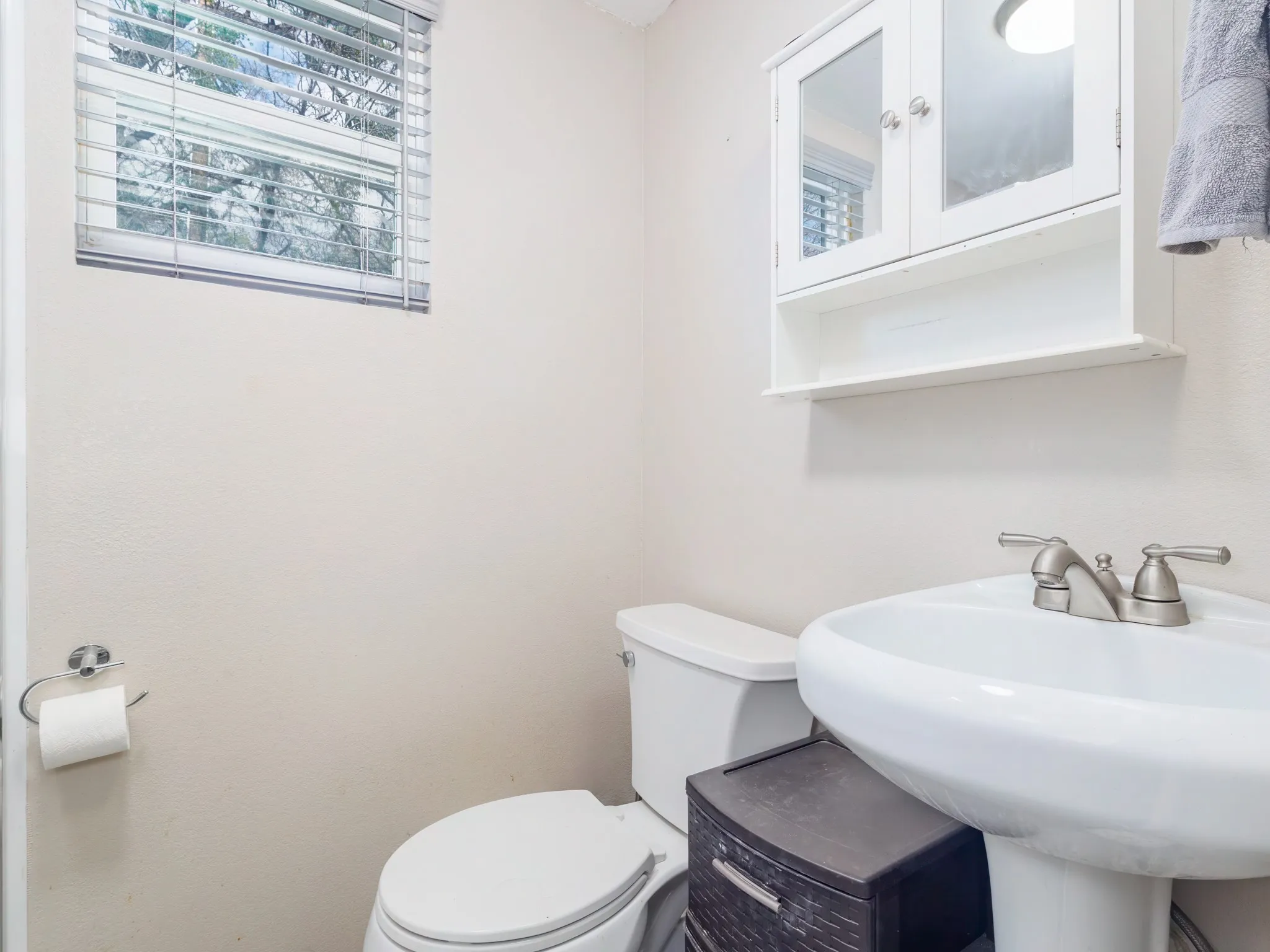 Half bath featuring toilet