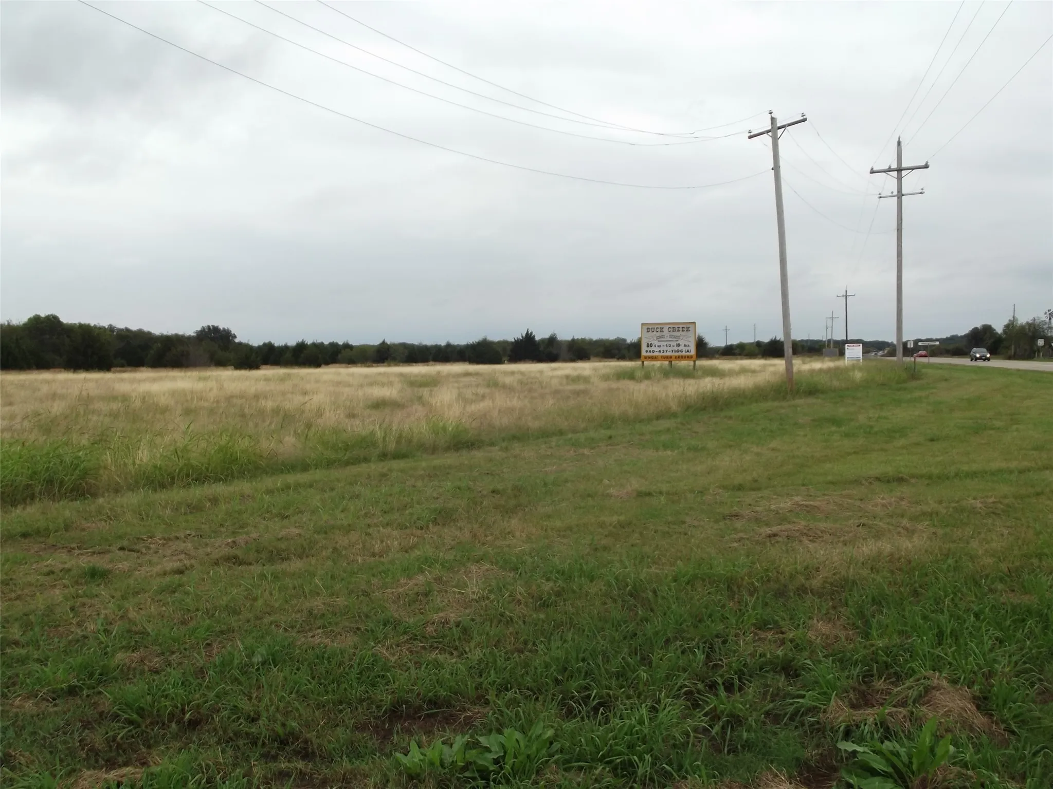 Looking from the corner of Buck Creek Road south along Hwy 377.