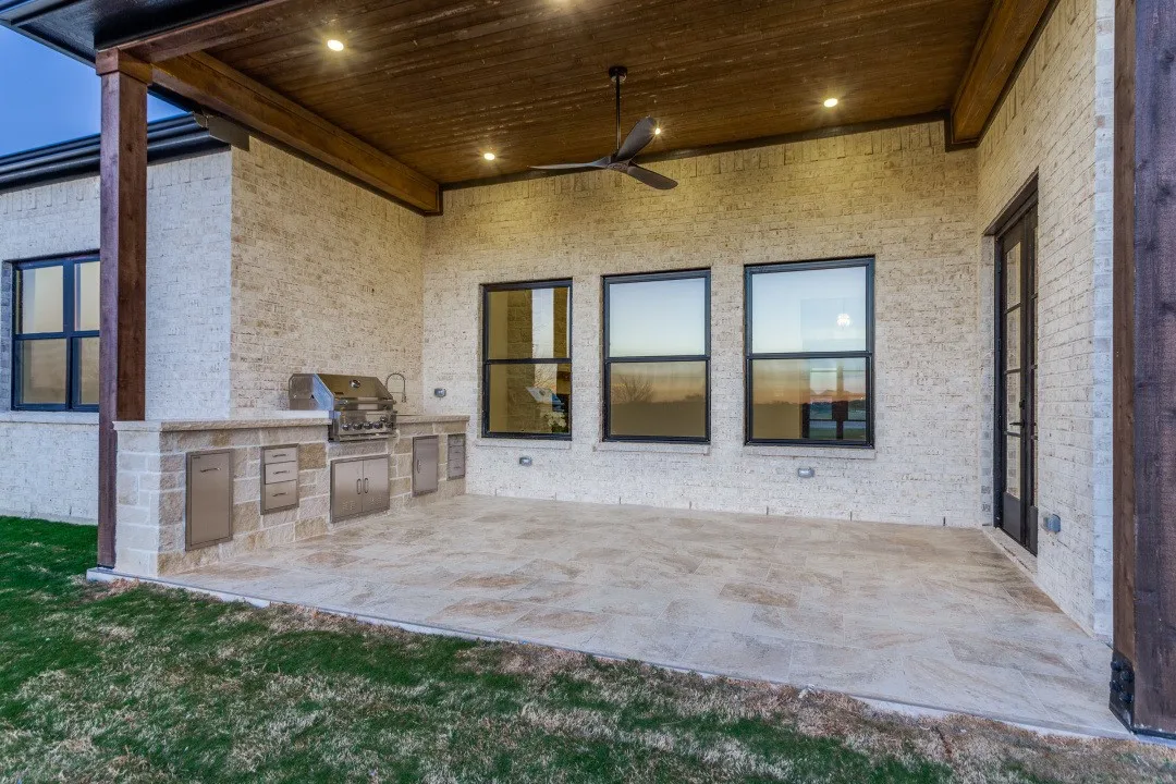 With built-in grill and sink