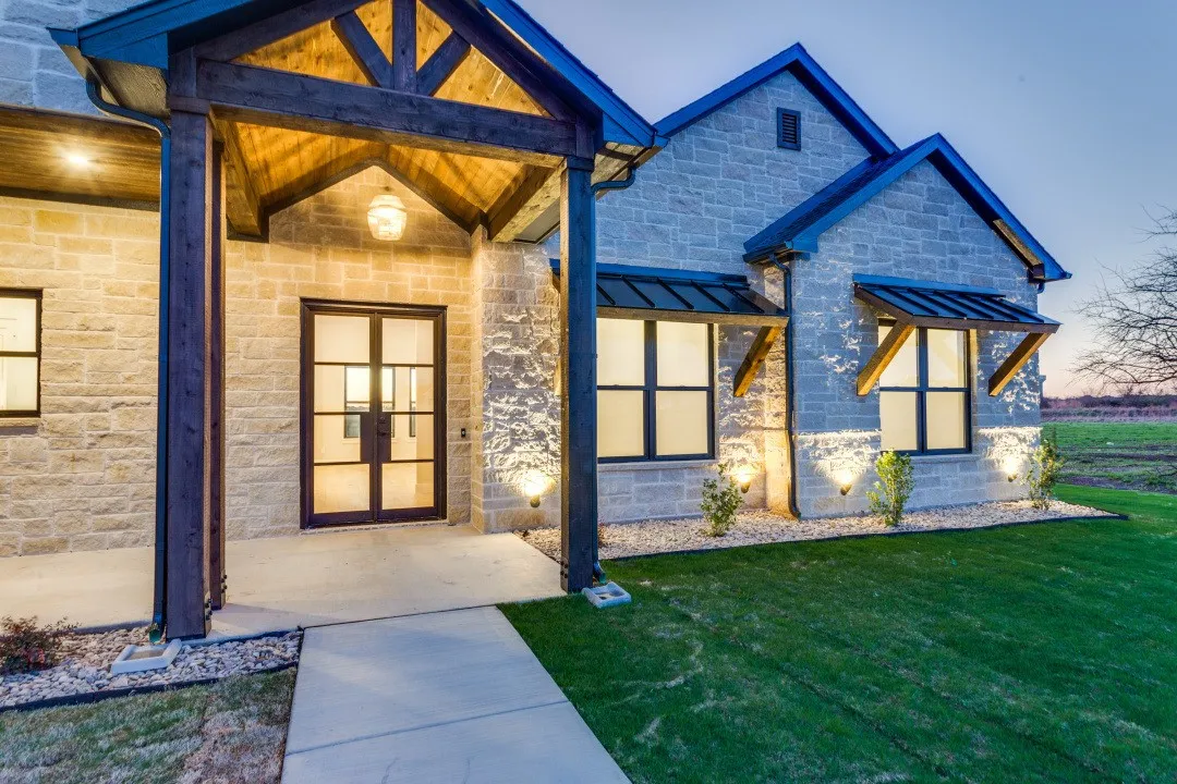 Lots of lighting, and a custom front door