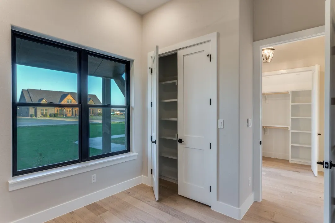 Bedroom off the front entry, but would make a great office.
