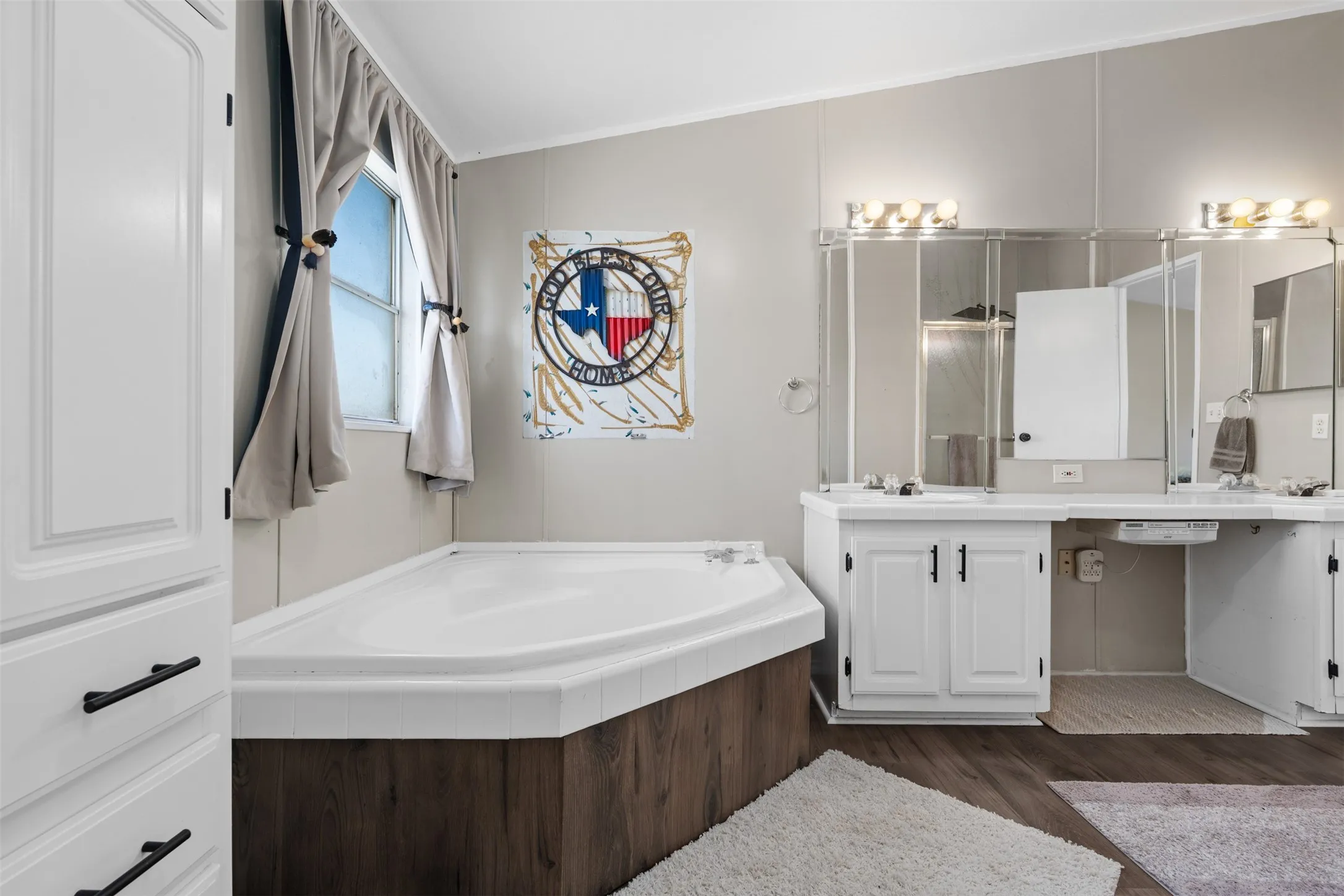 Updated bathroom in Whitney TX home with modern finishes