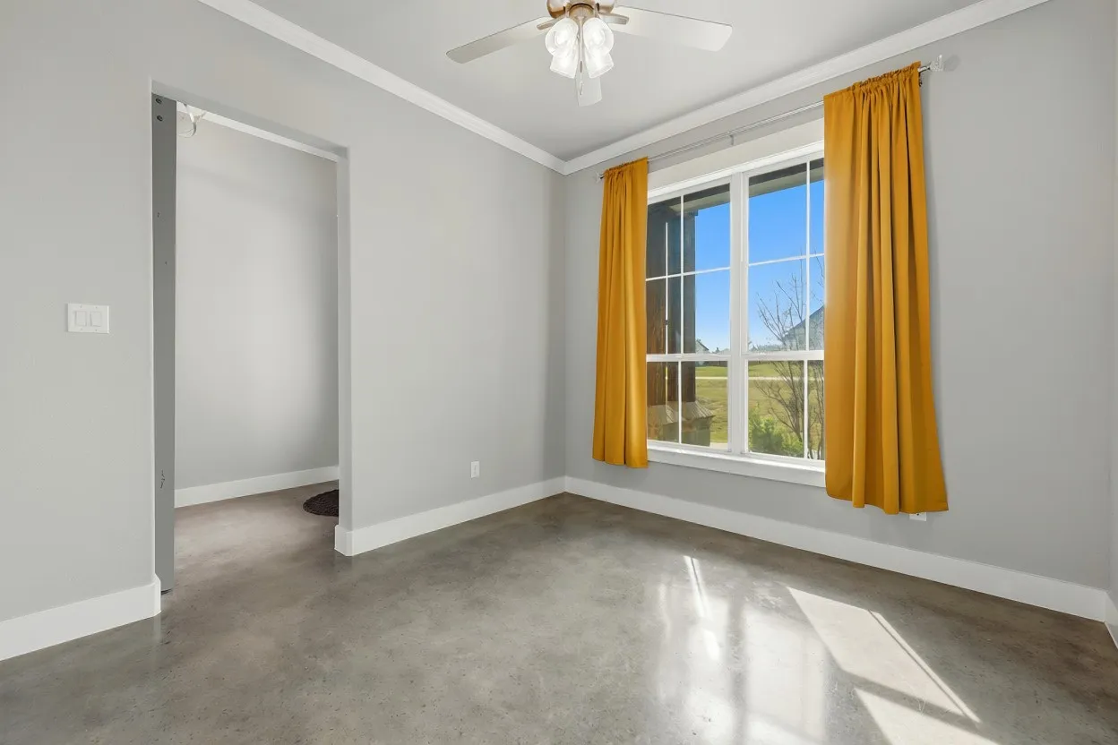 Expansive window featuring multiple panes and a white frame