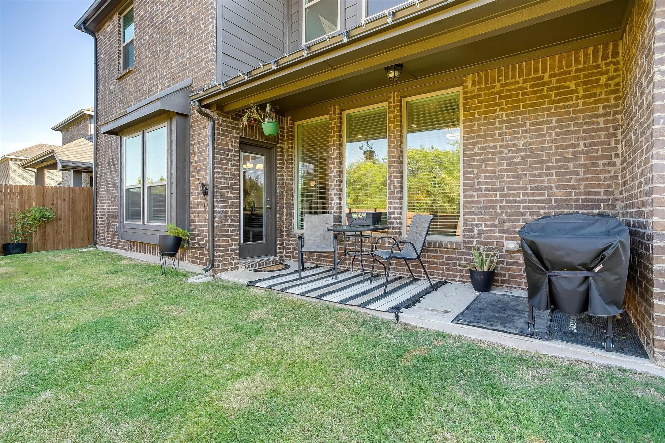 Covered back porch has gas connection for your grill and is ready for your outdoor activities!