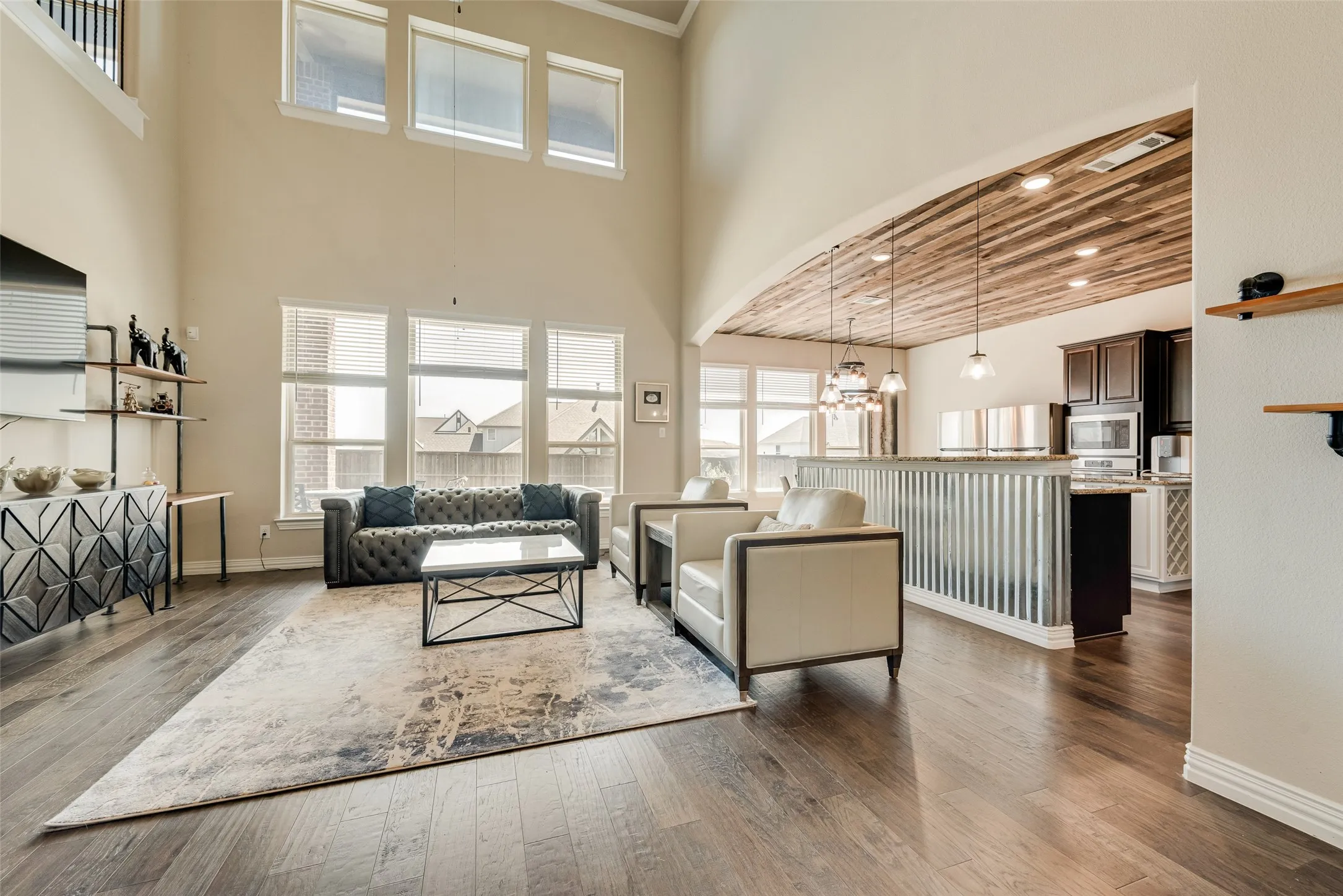 open concept floor plan with ample natural light