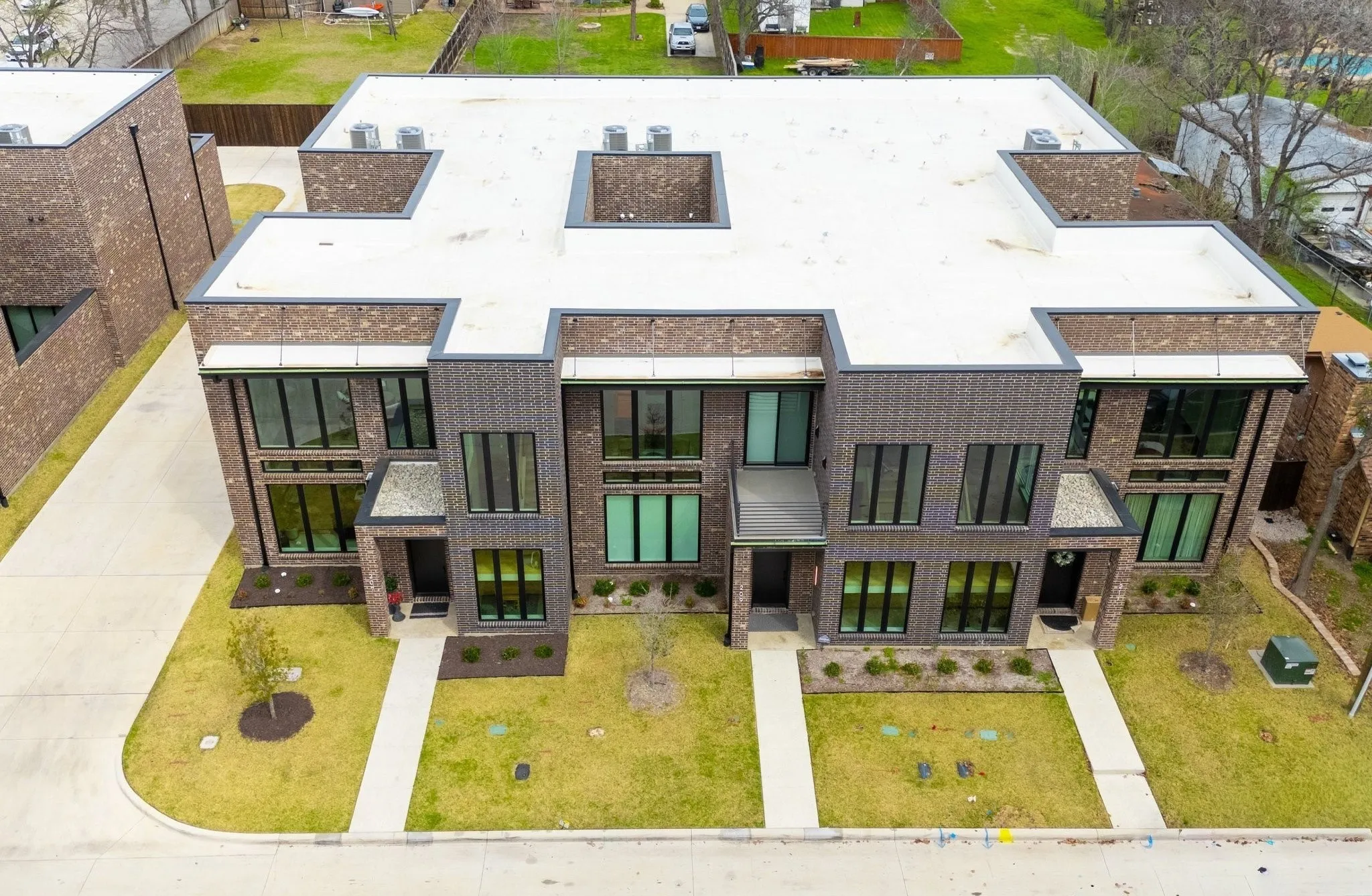 View from above of property