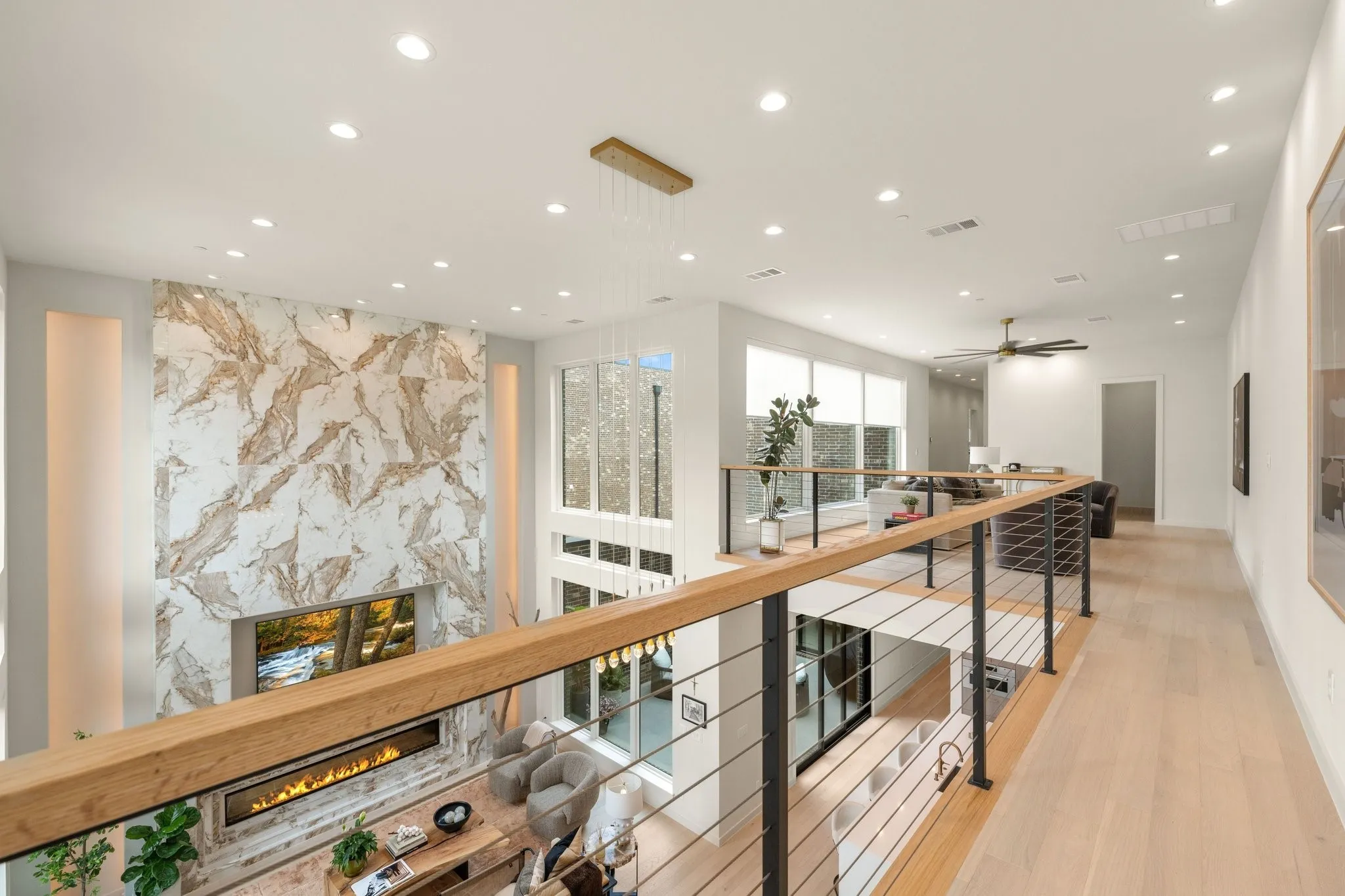 Hallway with an upstairs landing