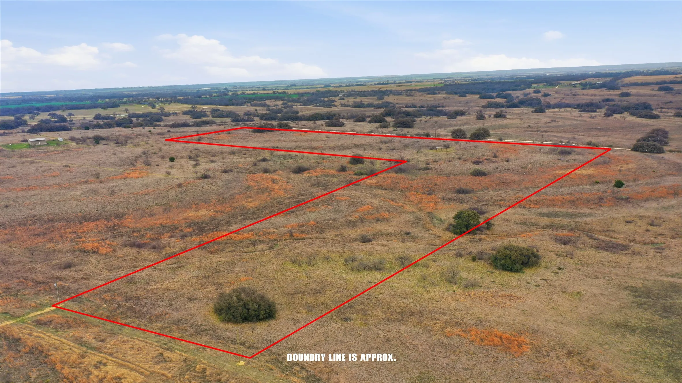 View of rural area with property parcel outlined