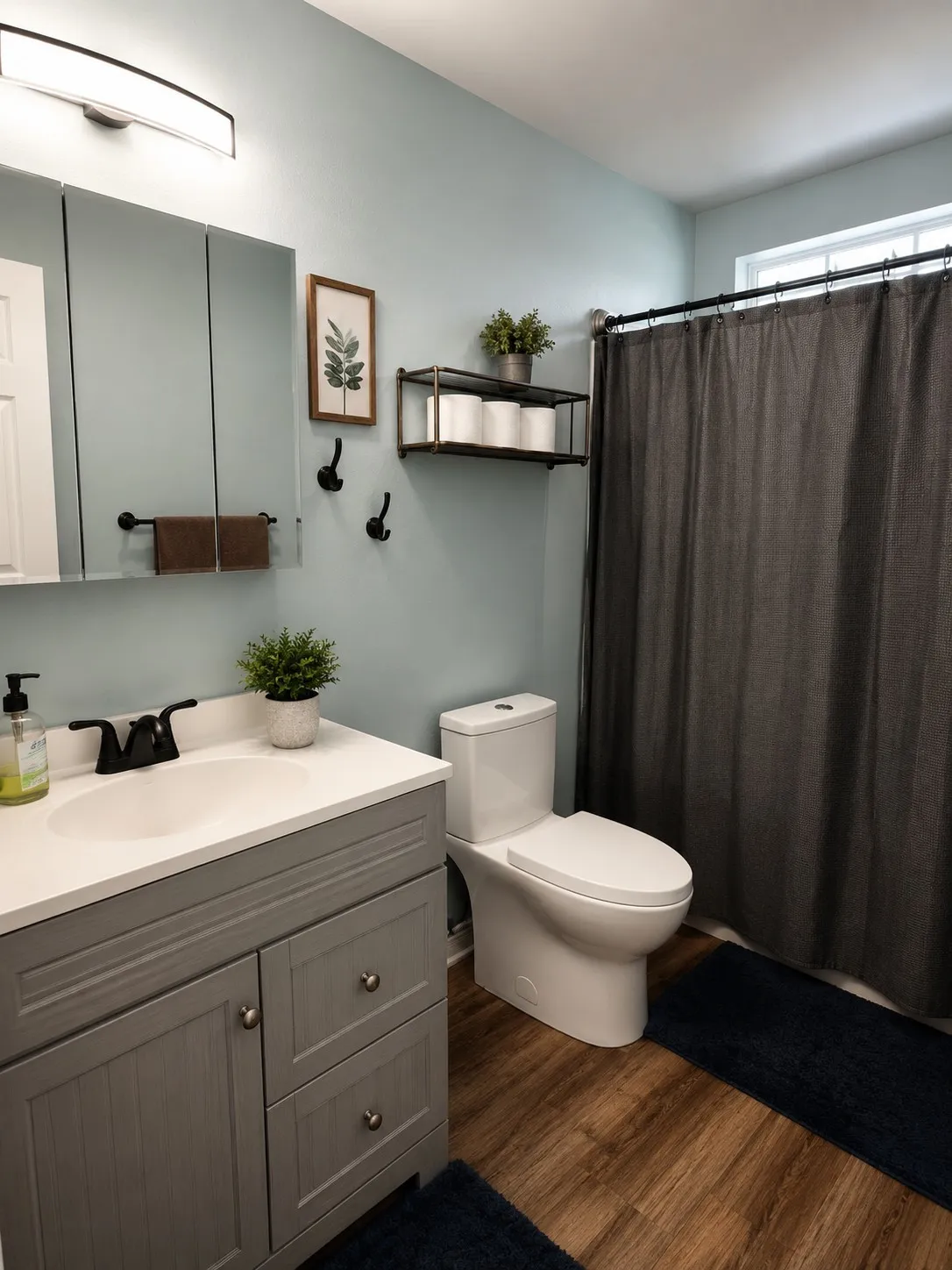 Bathroom with tub and shower