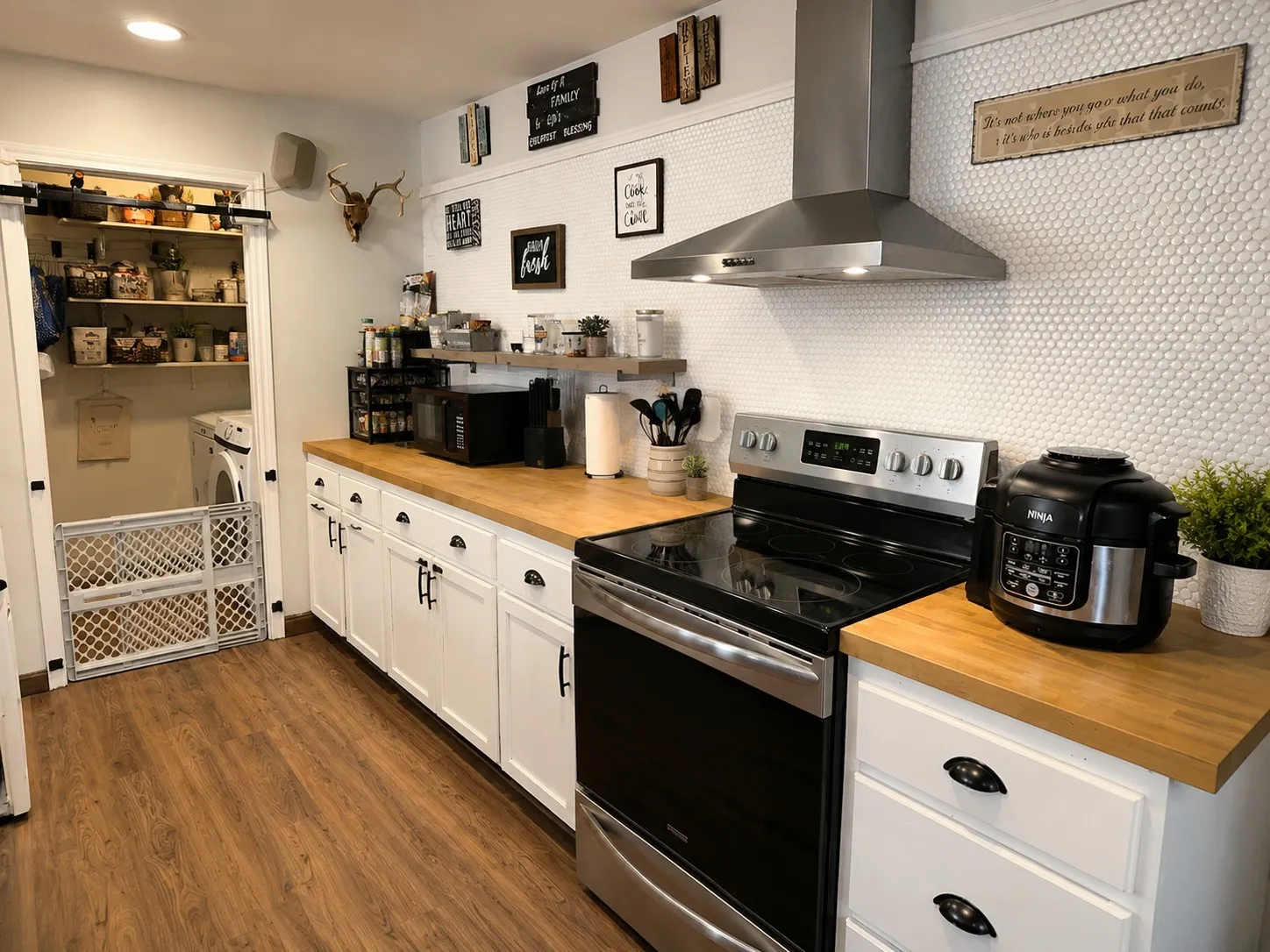 Butcher block counters