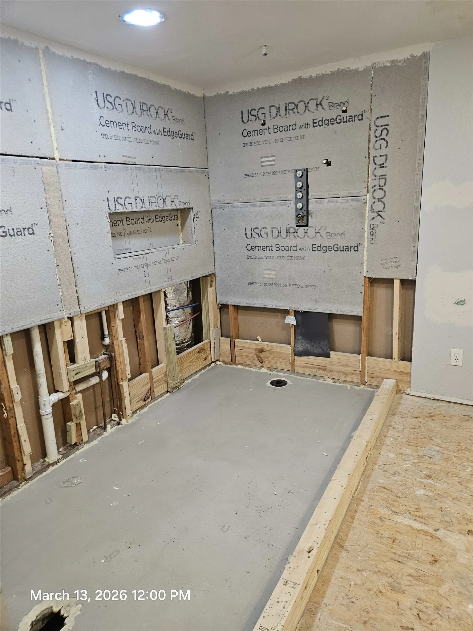 Gutted master bath