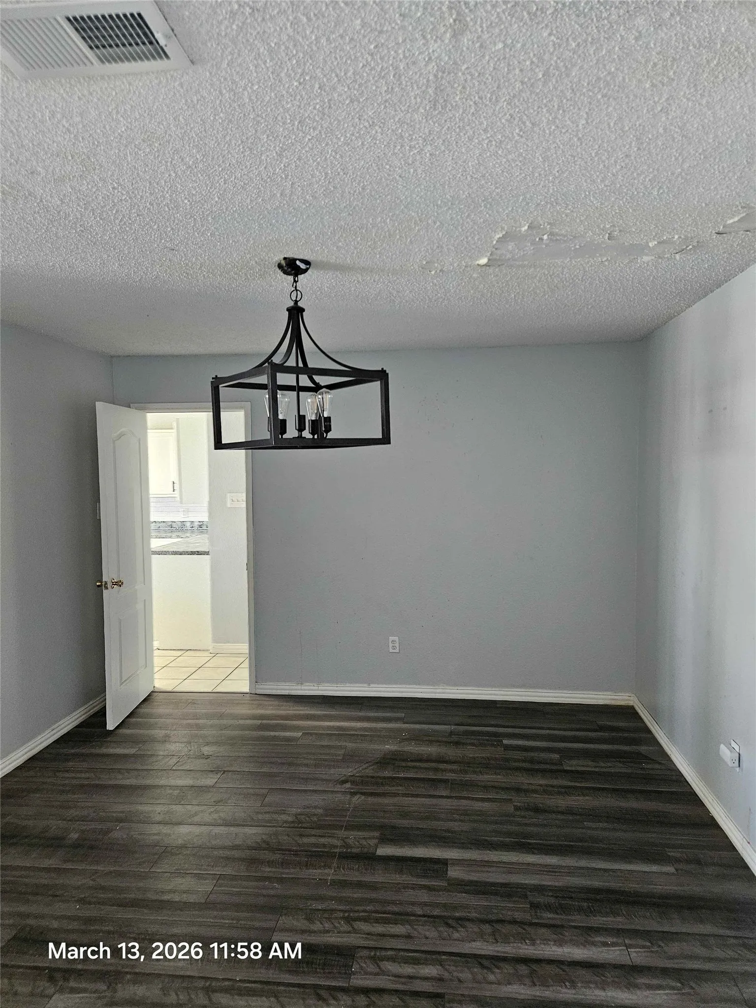 Ceiling damaged