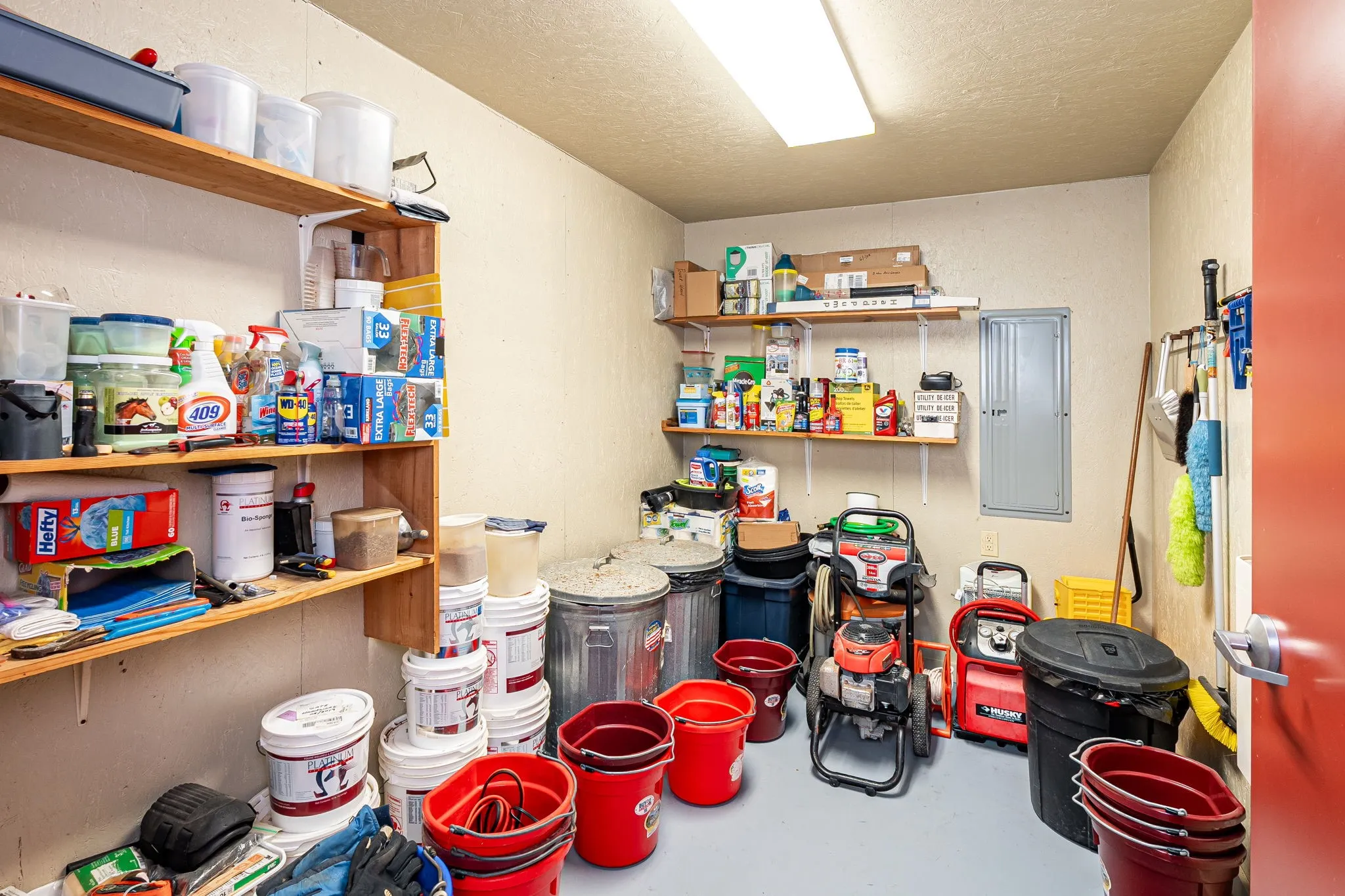 Storage with electric panel