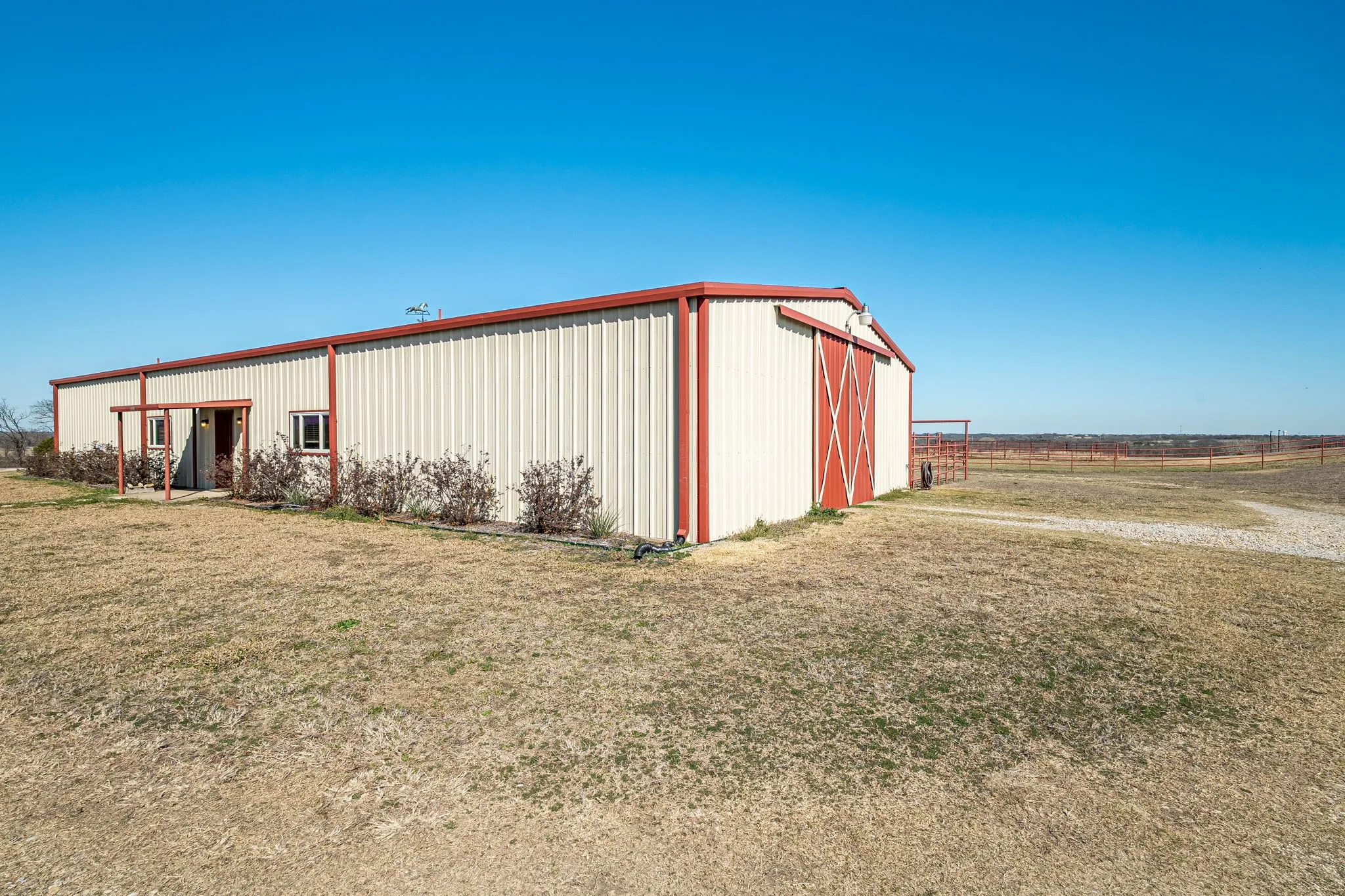 View of pole building