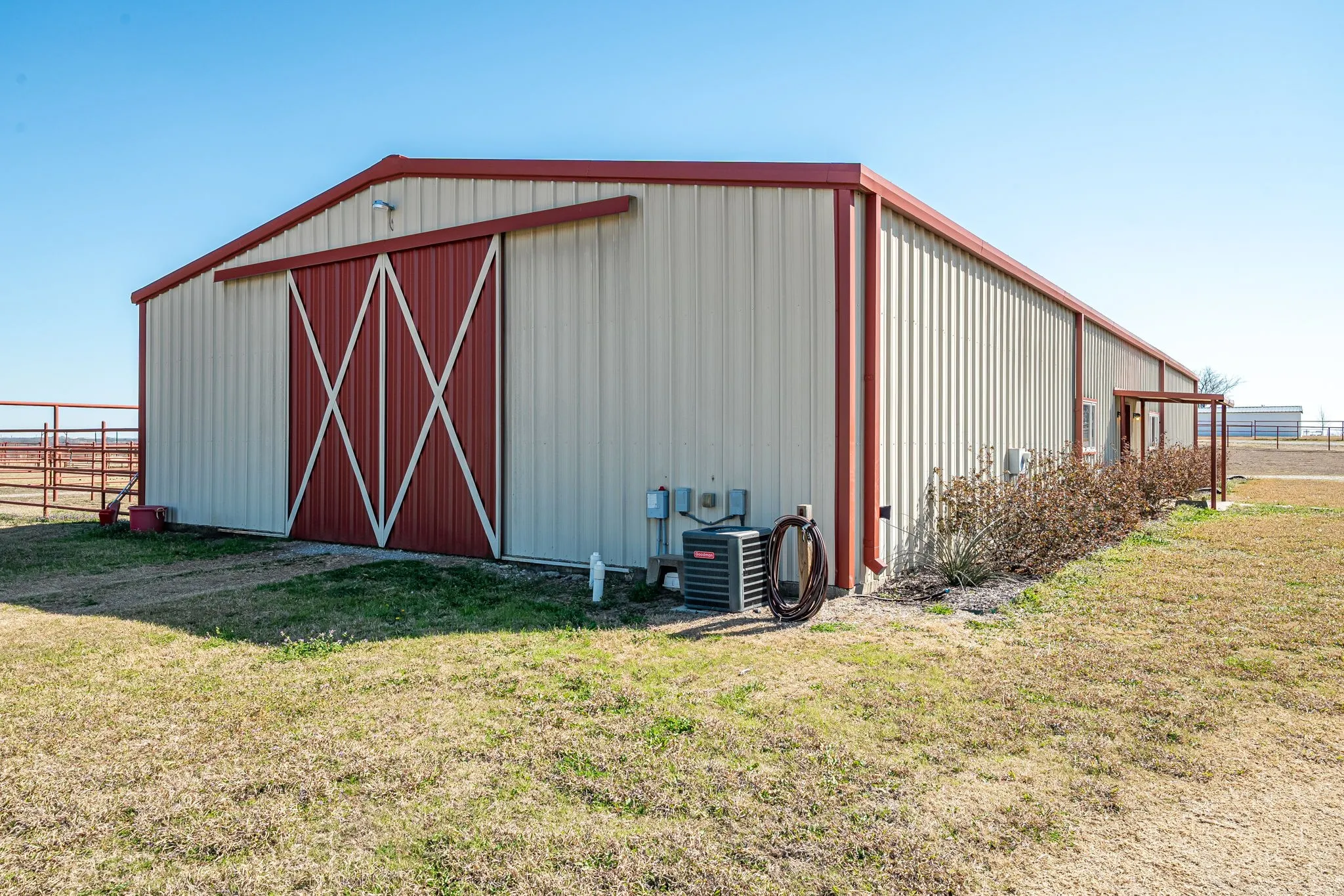View of pole building