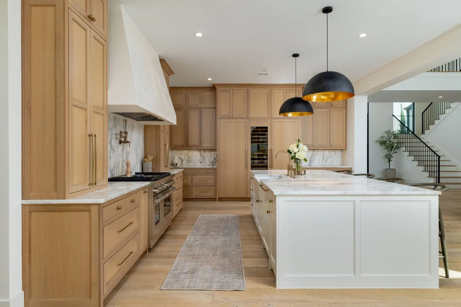 The white oak cabinets are the star of this kitchen!
