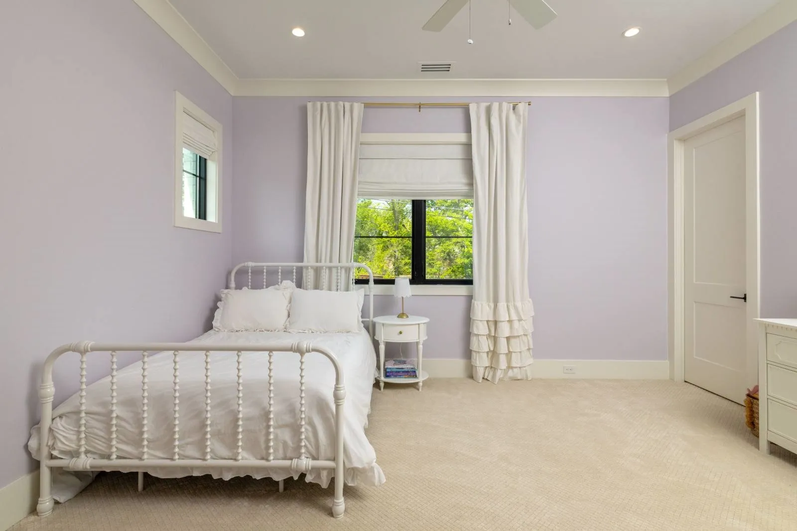 3rd upstairs bedroom has a connected bathroom as well as a door for upstairs guests.