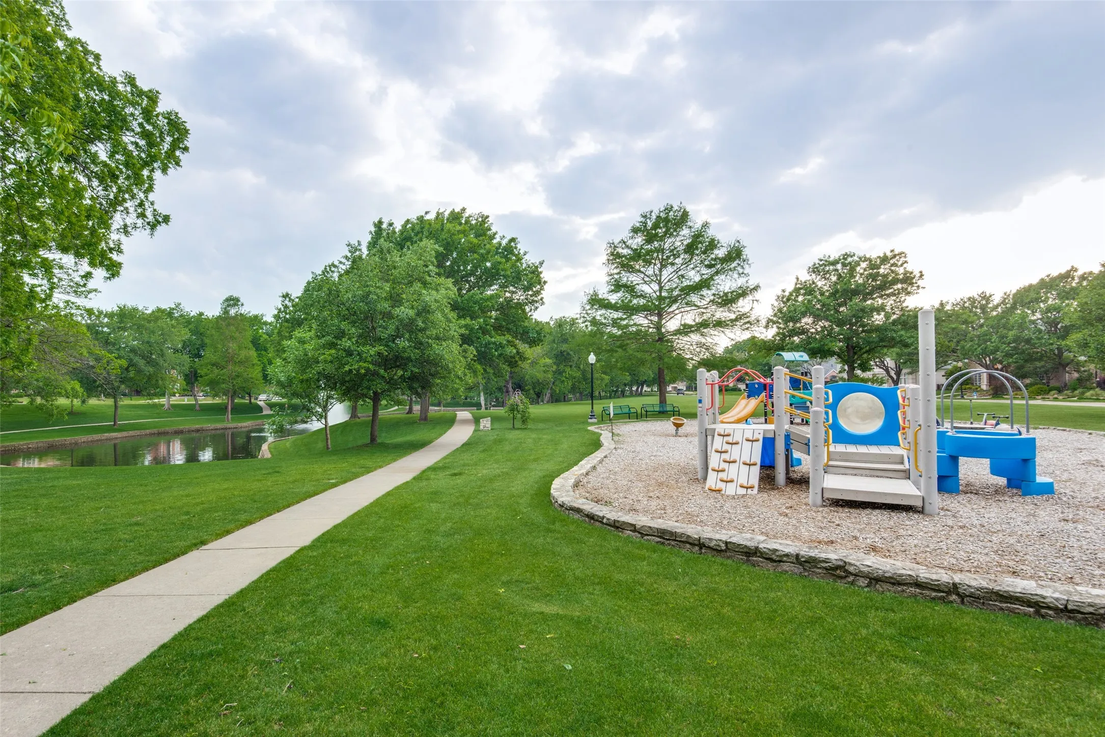 Playground included in Lakeside on Preston community amenities.
