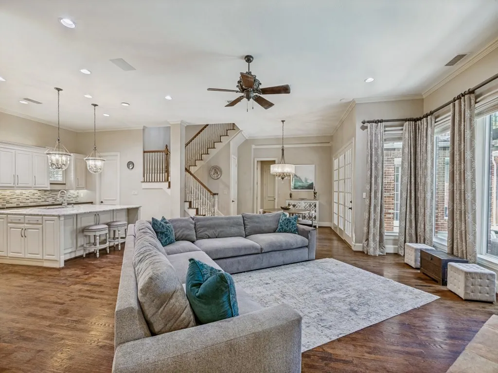 Family room open to kitchen and breakfast area.