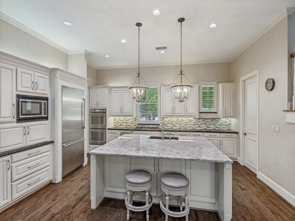 Updated appliances in 2021. Counter height seating in kitchen.
