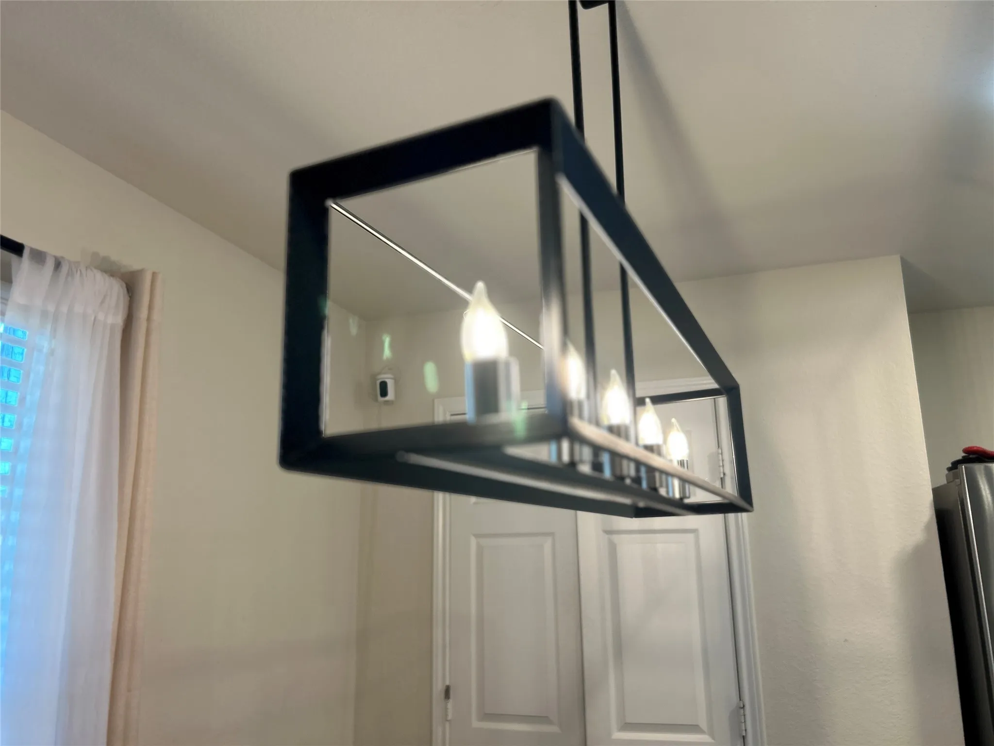 Detailed view of freestanding refrigerator