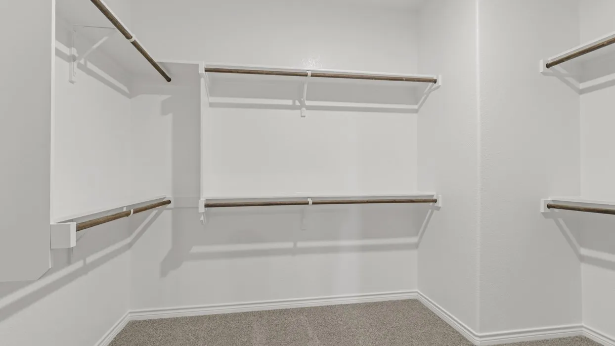 Walk in closet with carpet