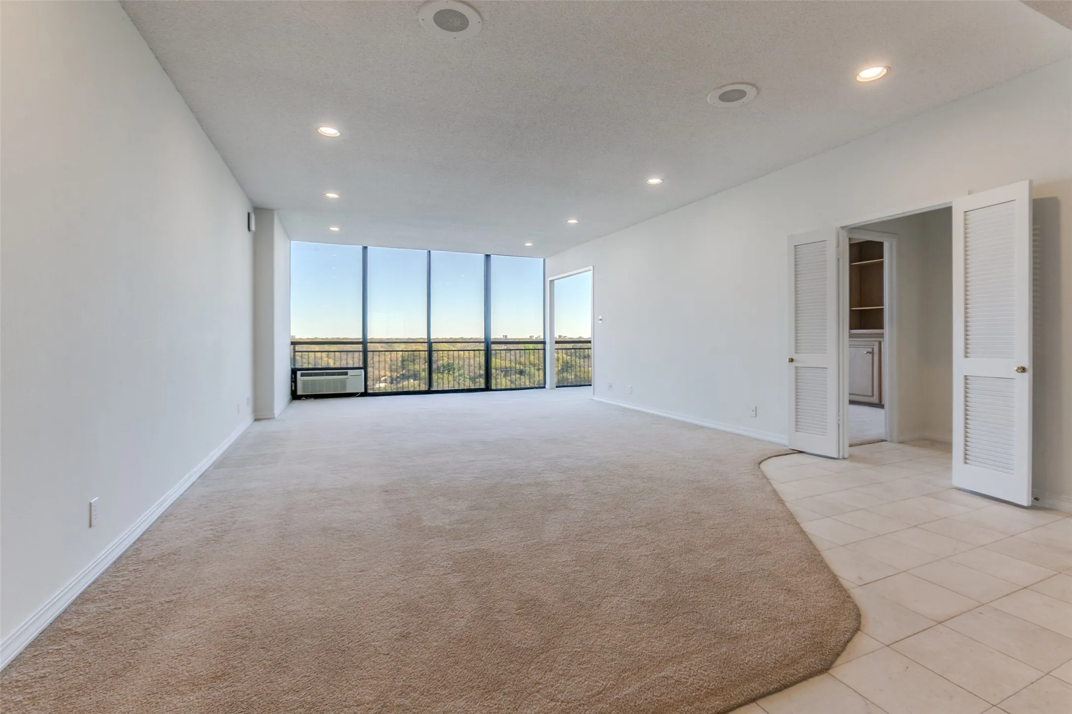 Opposite view that shows you the huge living area.