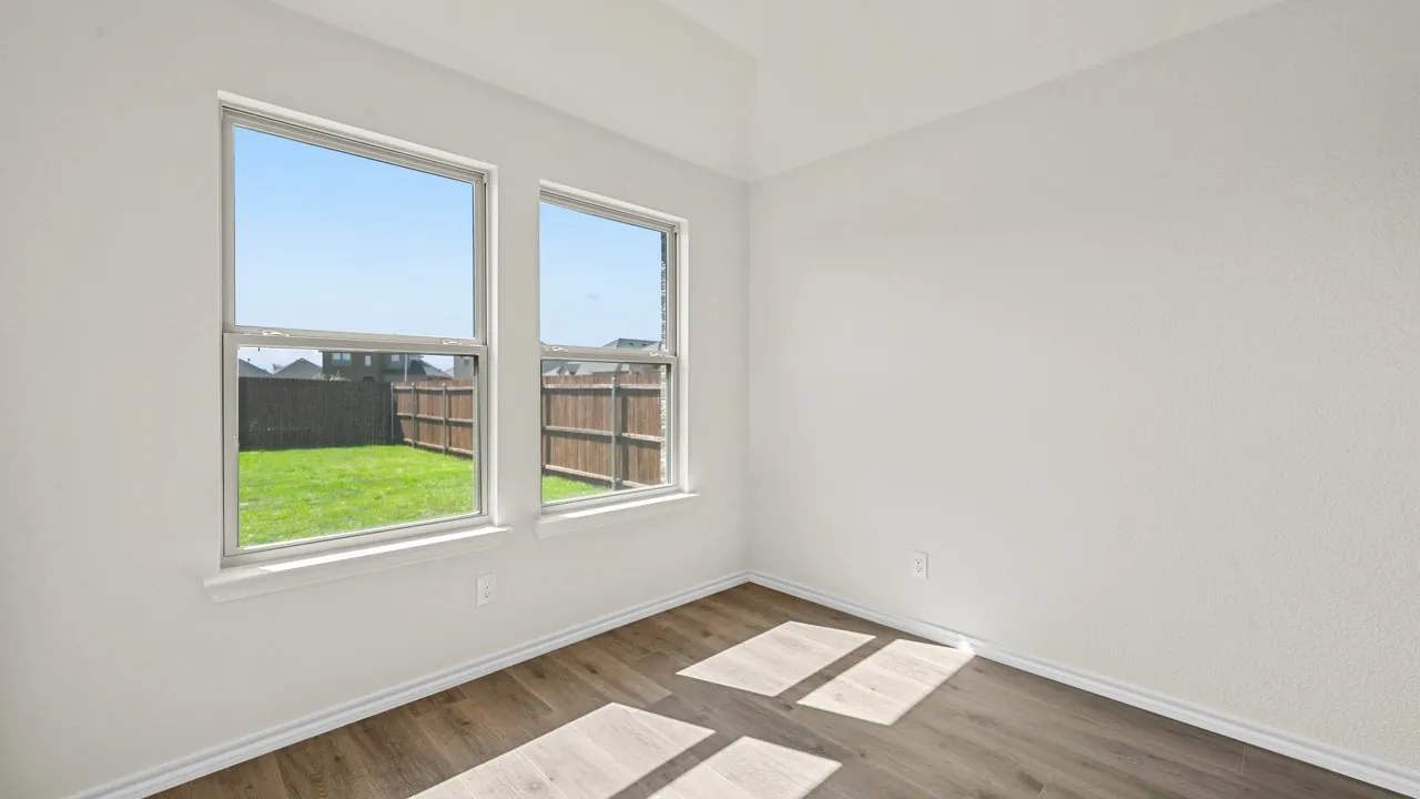 Empty room with light wood-type flooring