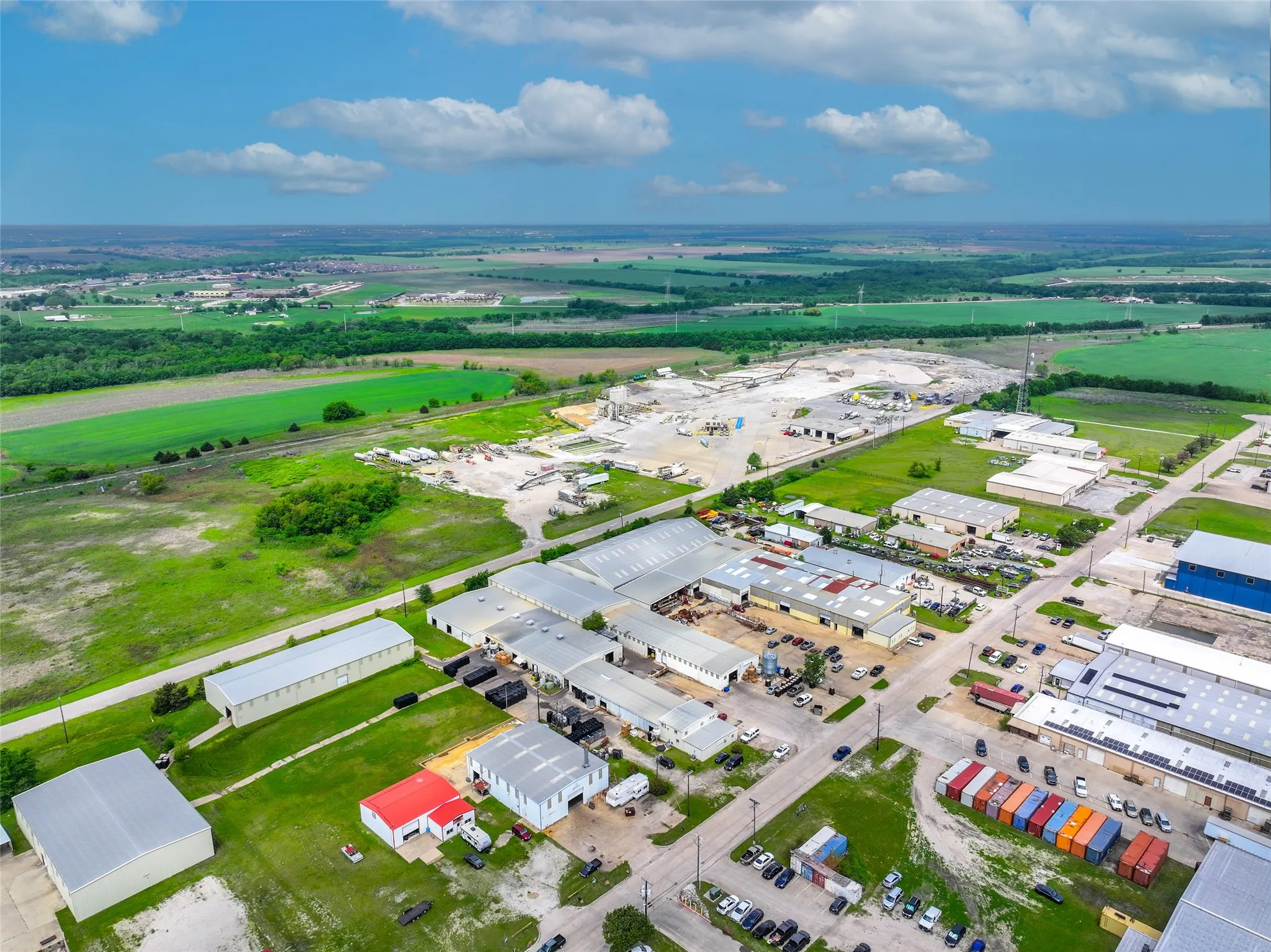 Bird's eye view of industrial structures