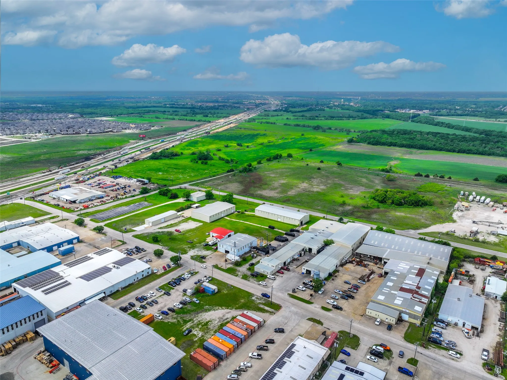 Drone / aerial view of industrial structures
