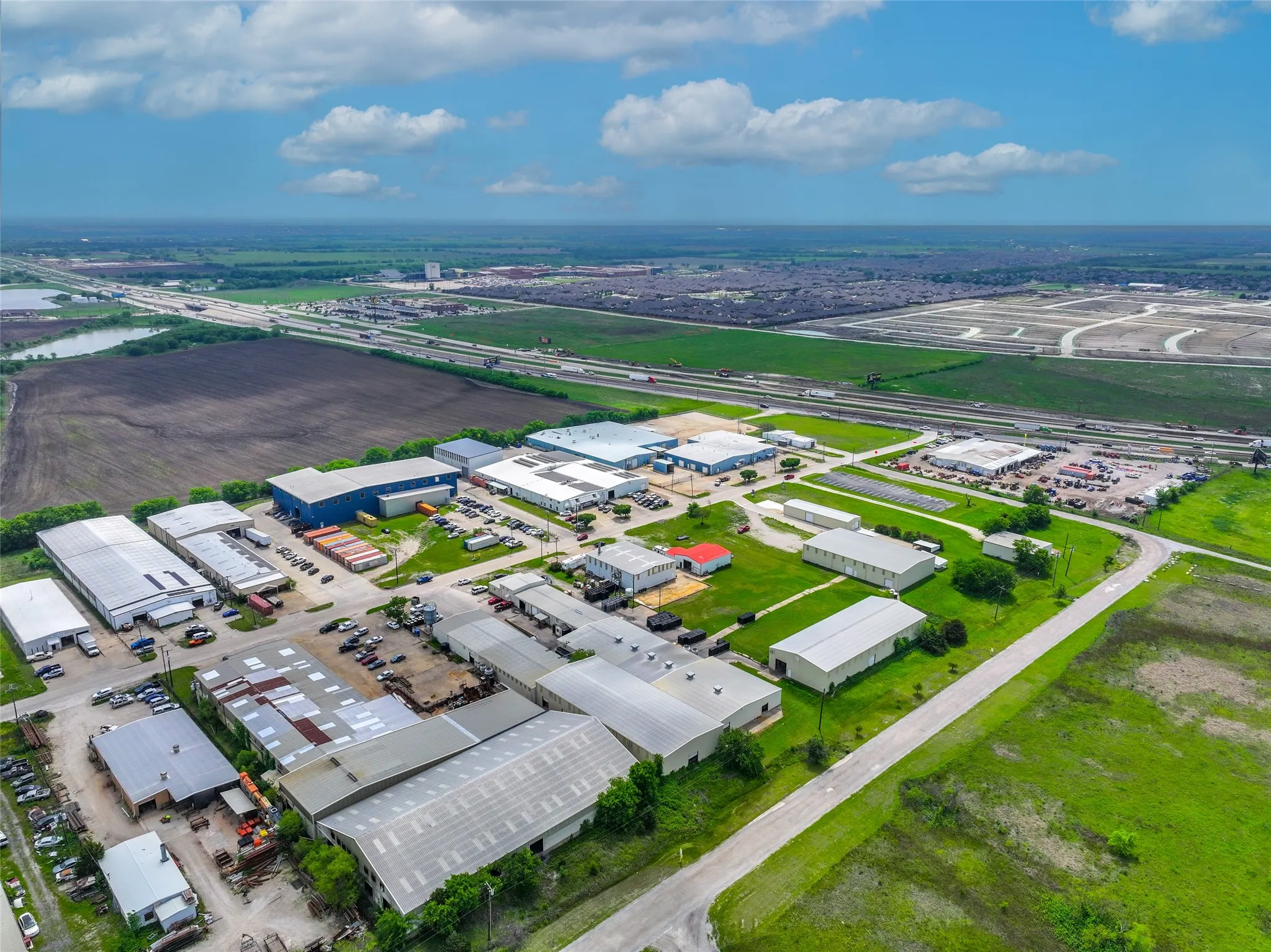 Bird's eye view of industrial structures