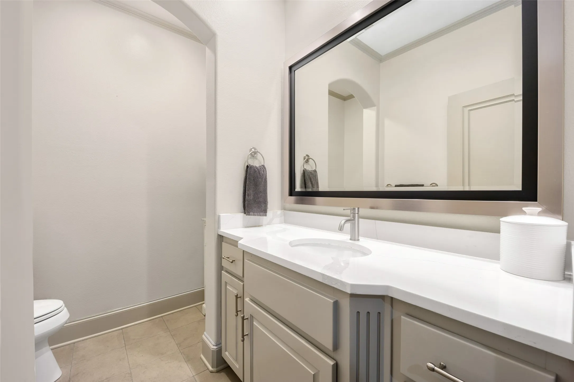 Updated upstairs guest bath off game room.