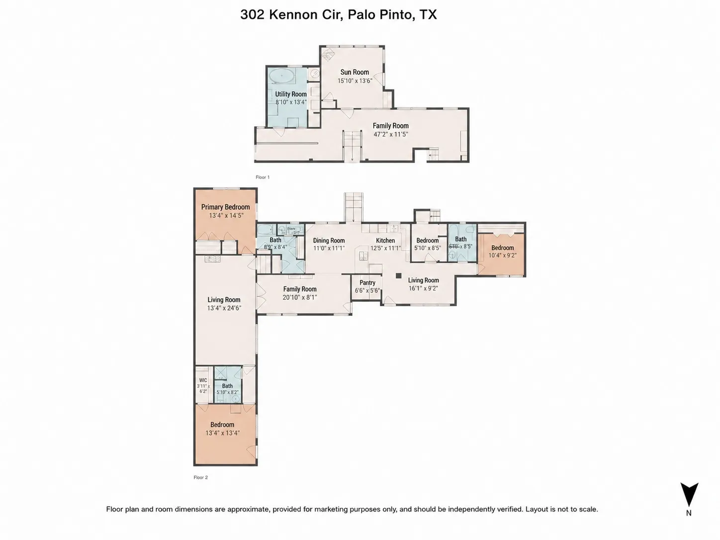 Floor plan with room labels and approximate dimensions—buyer to verify.