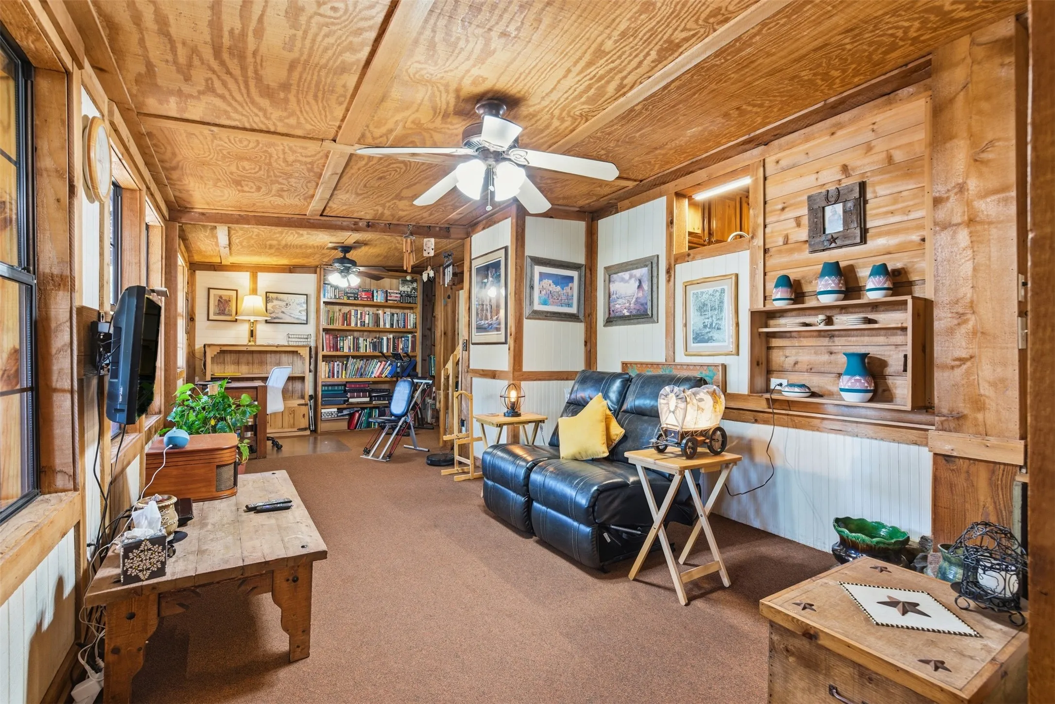 Additional view of the lake-facing family room.