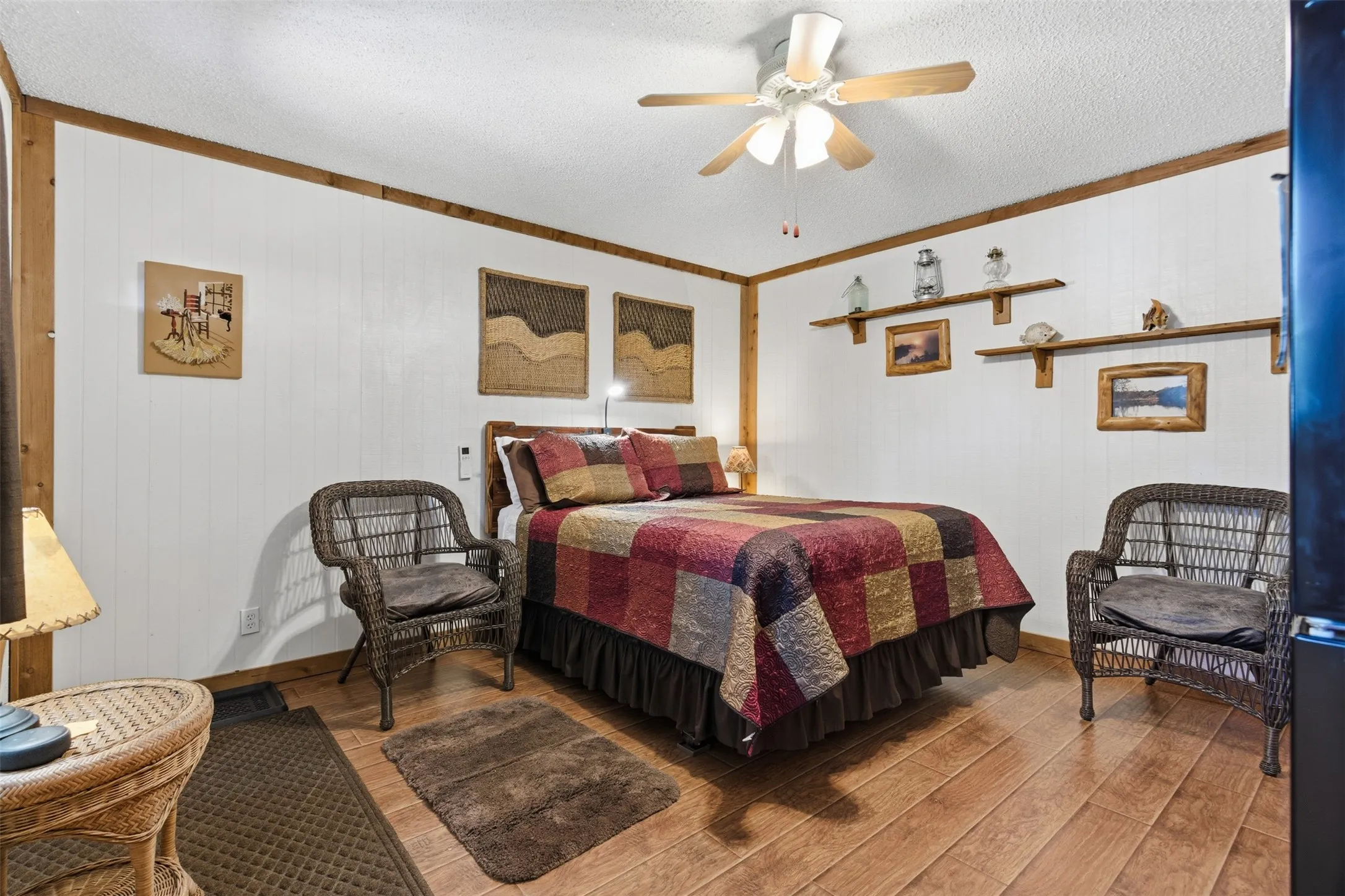 Separate-entry bedroom offering flexible guest, office or potential rental use.