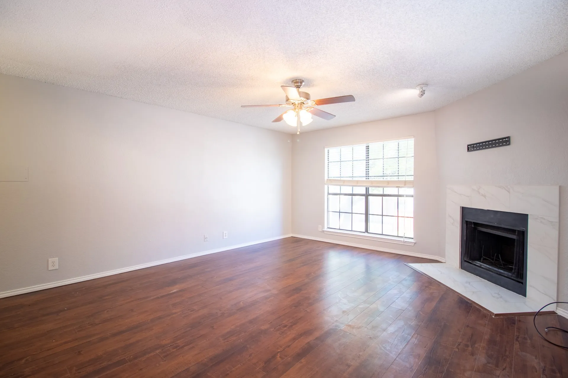 Living room with fireplace