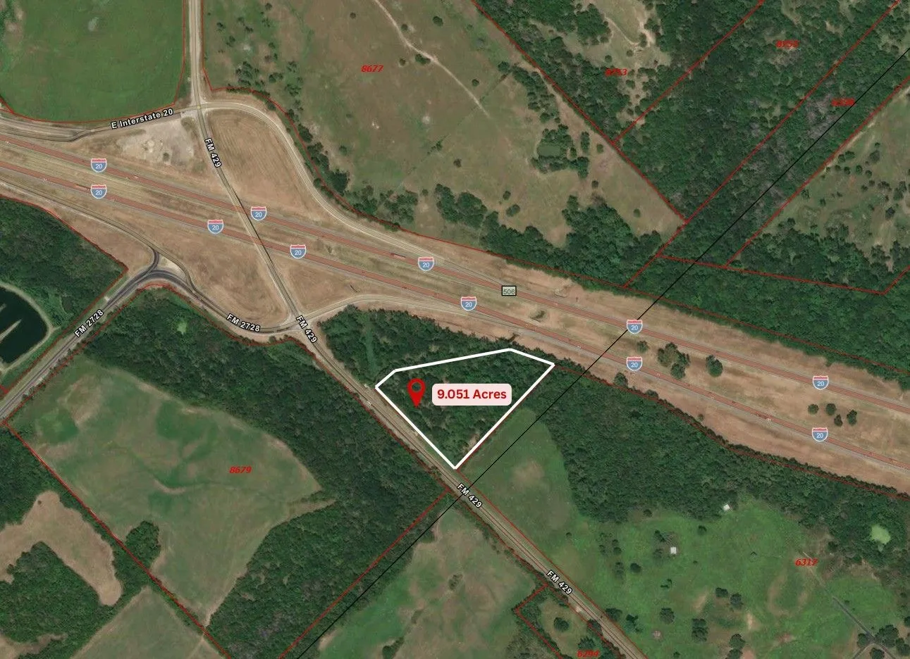 Map / location featuring property boundaries highlighted
