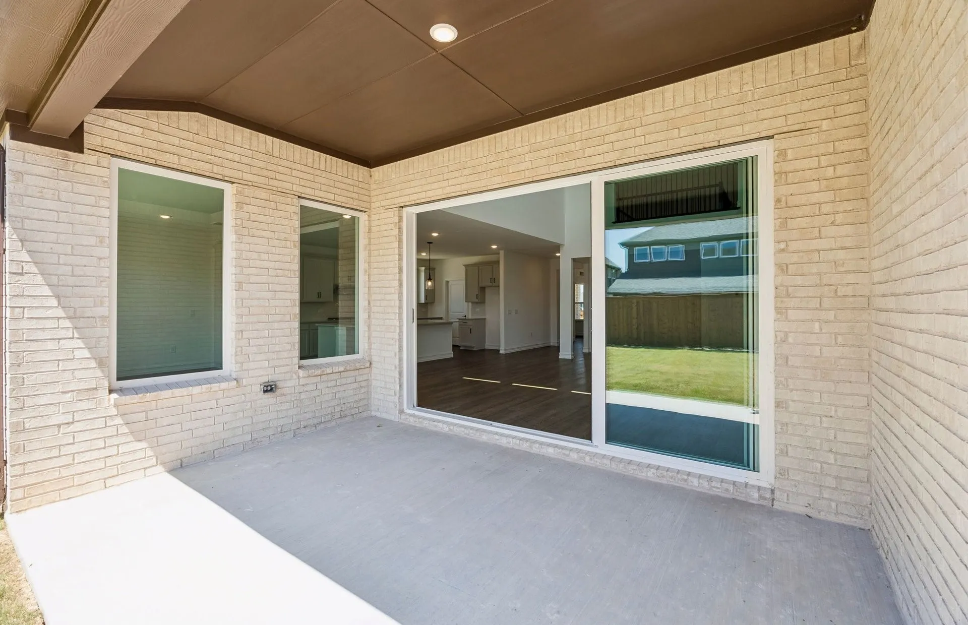 Built-in covered back patio