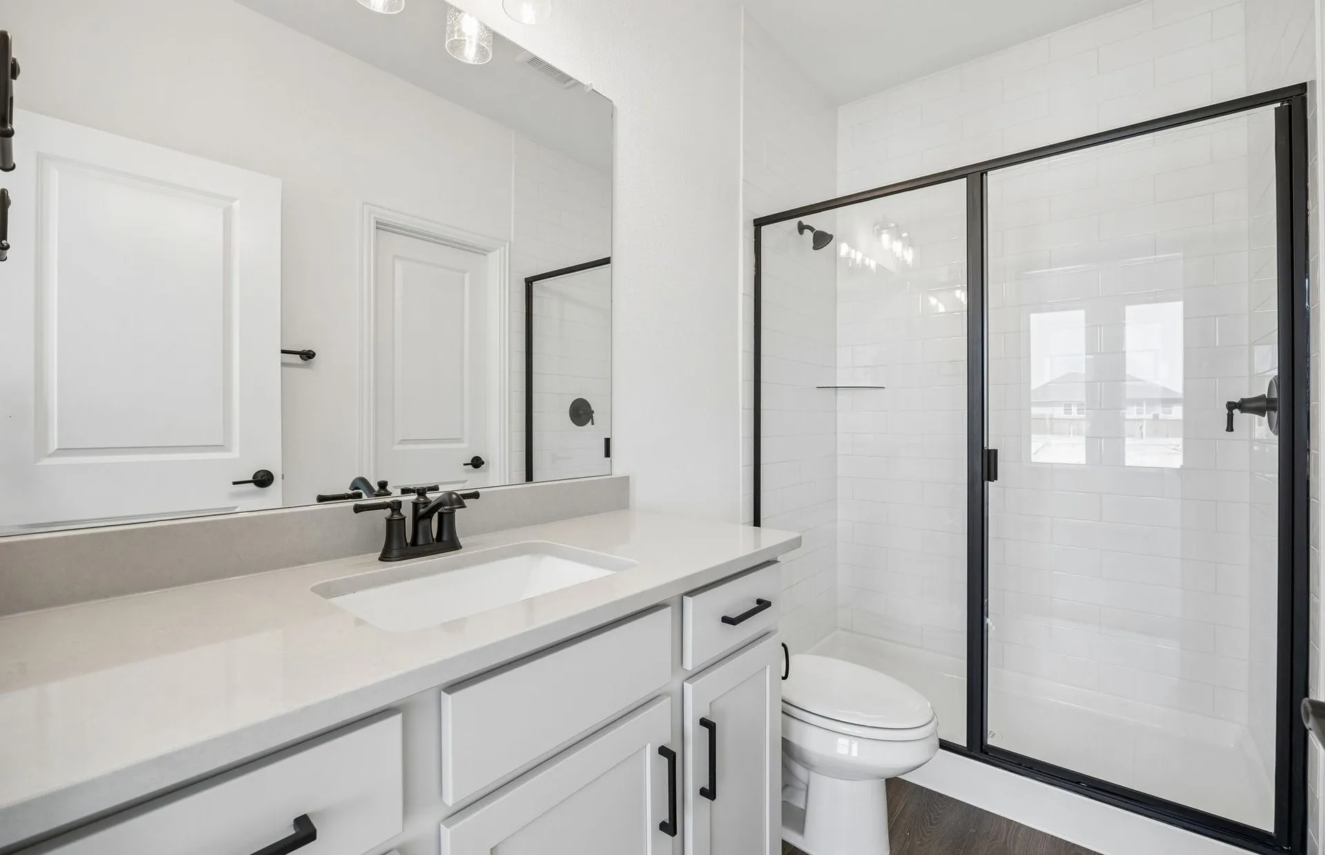 Secondary bath with beautiful shower