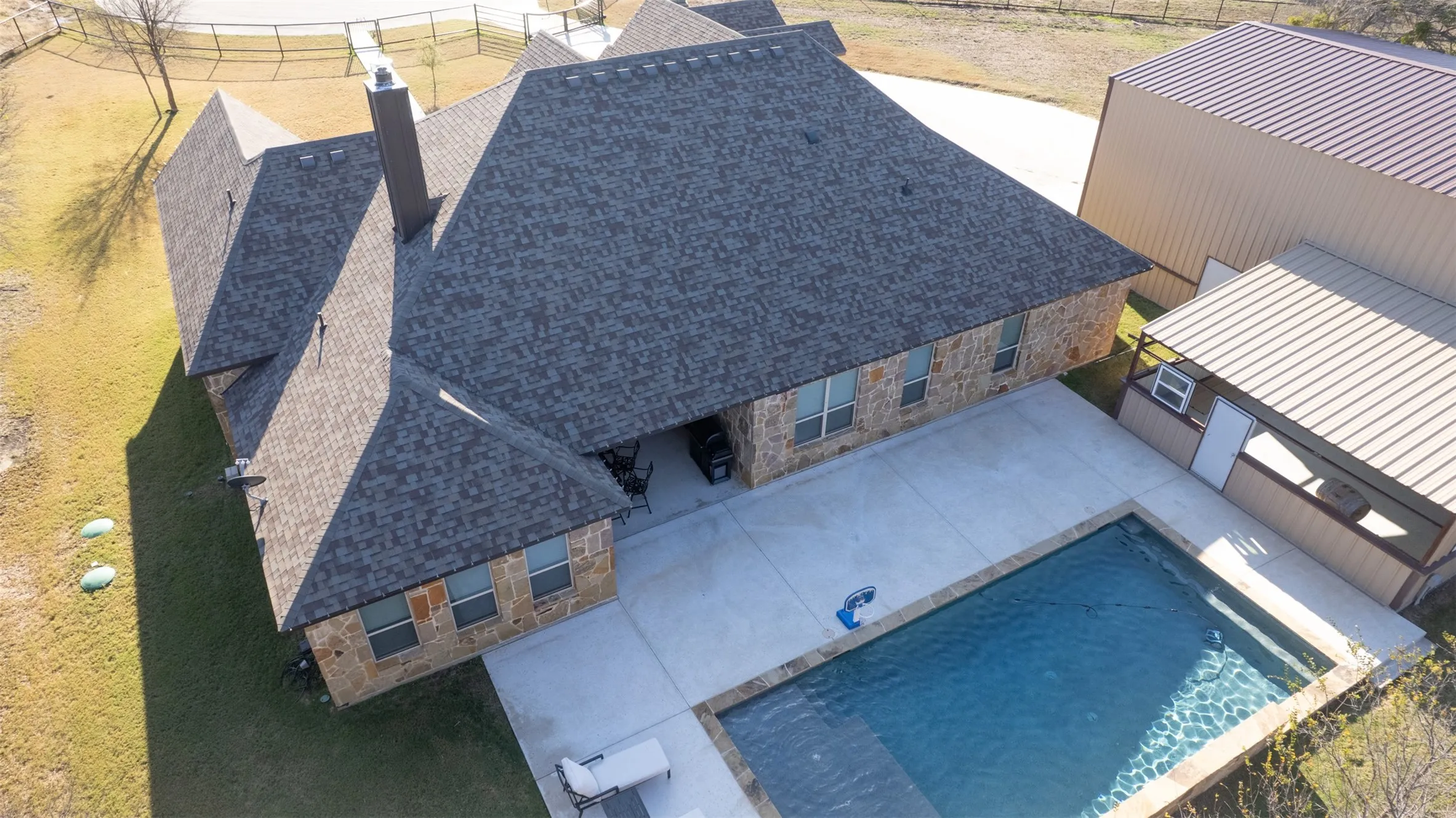 Aerial of pool